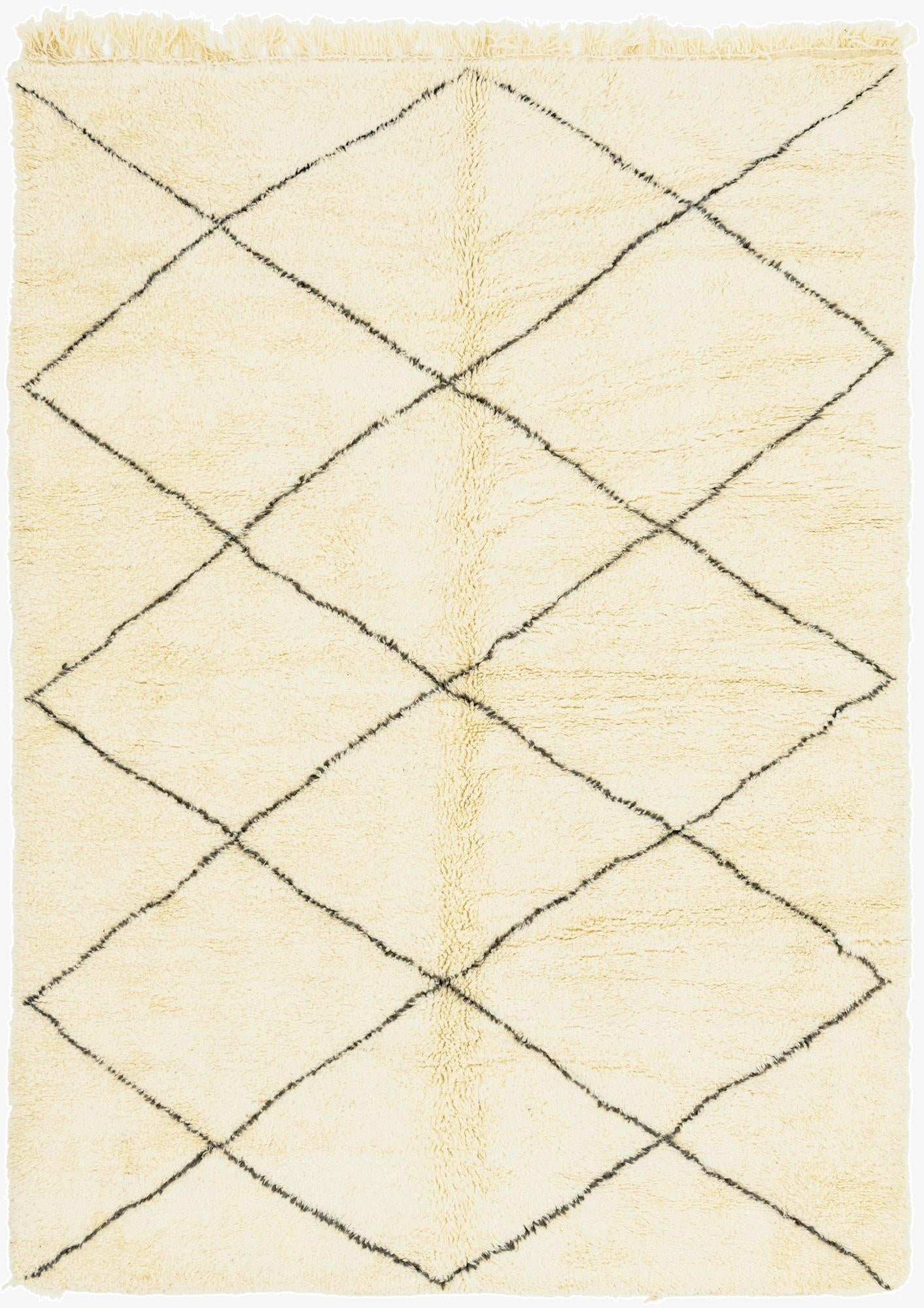  6' 9 x 10'  Hand Knotted Moroccan Wool Rug