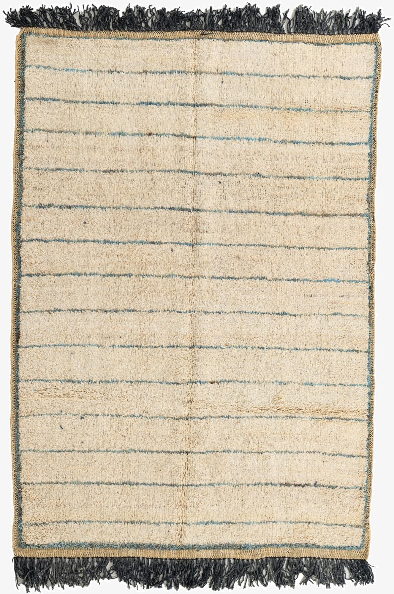  5' 1 x 7' 5  Hand Knotted Moroccan Wool Rug