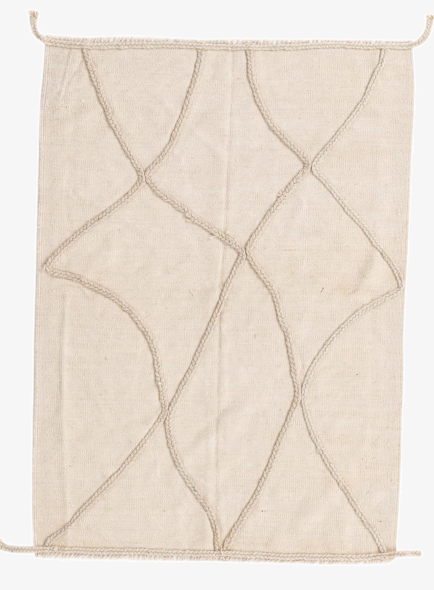  3' 3 x 4' 7  Hand Knotted Moroccan Wool Rug