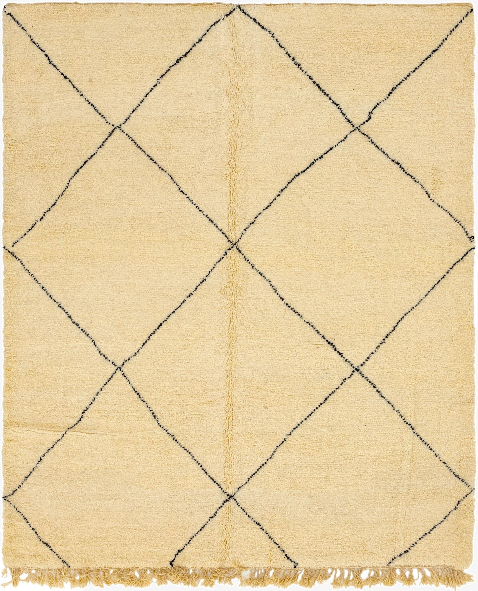  6' 3 x 9' 6  Hand Knotted Moroccan Wool Rug
