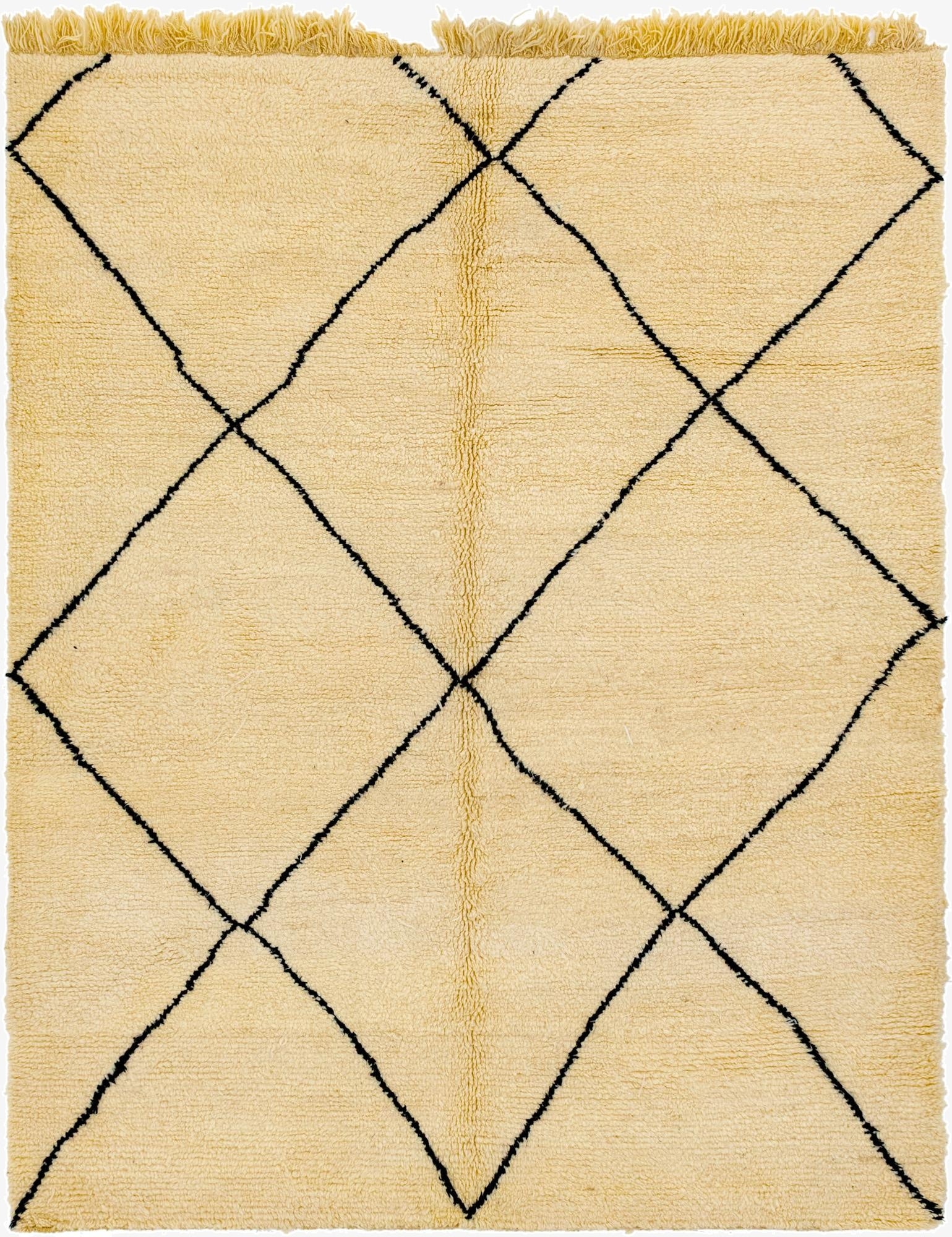  7' 1 x 9' 2  Hand Knotted Moroccan Wool Rug