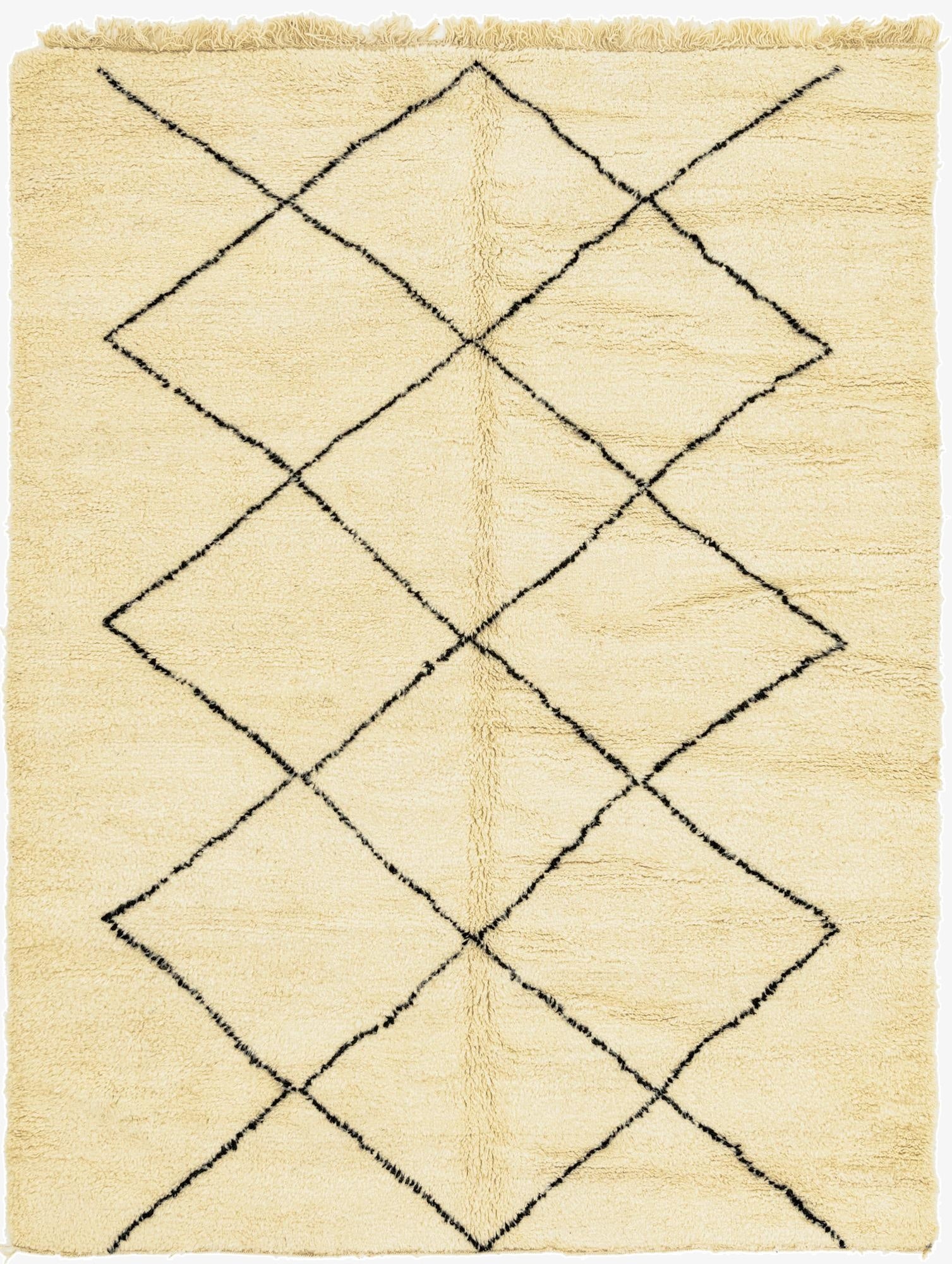  7' x 9' 5  Hand Knotted Moroccan Wool Rug