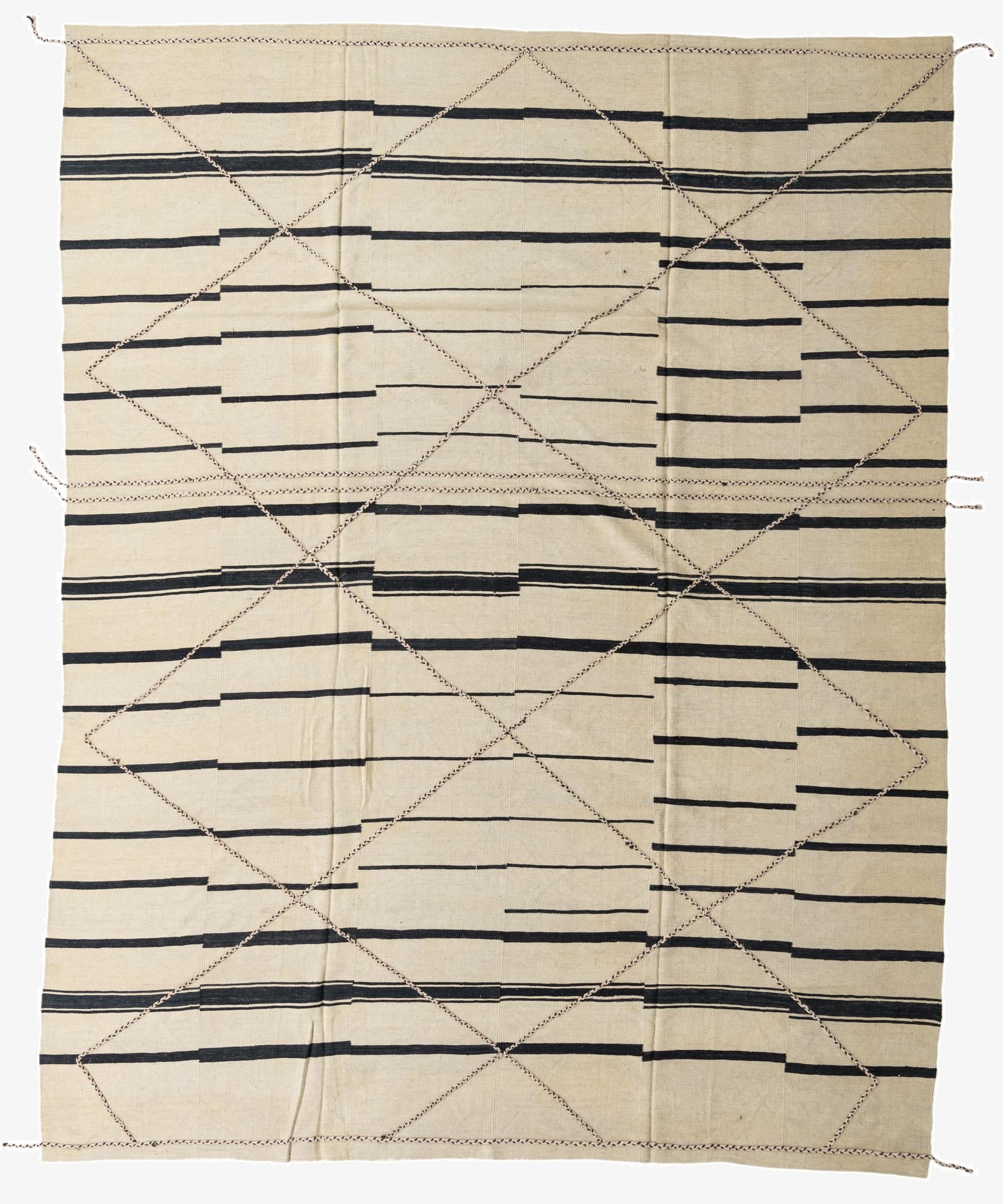  10' x 12' 10  Hand Knotted Moroccan Wool Rug