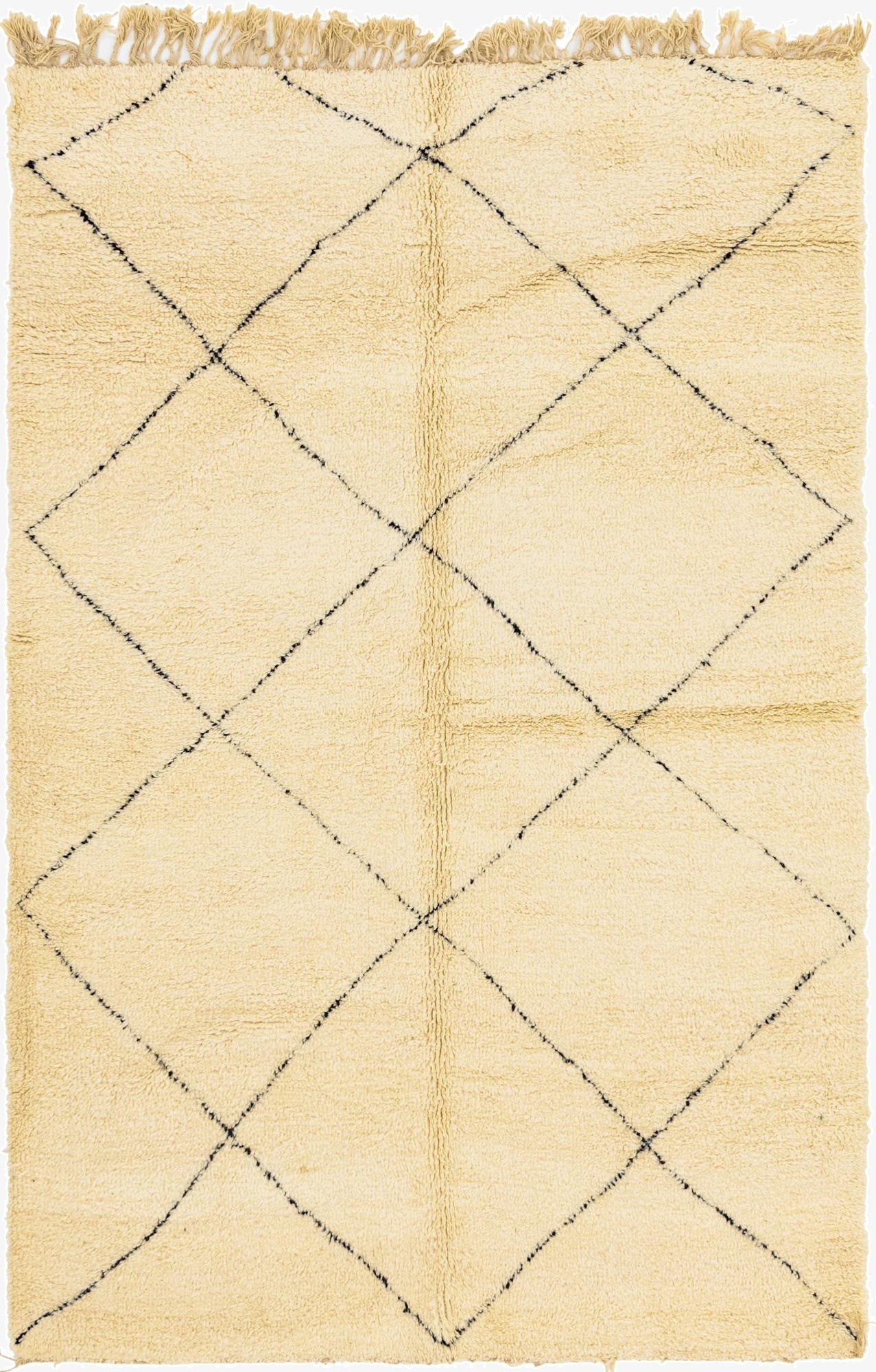  6' 8 x 10' 3  Hand Knotted Moroccan Wool Rug