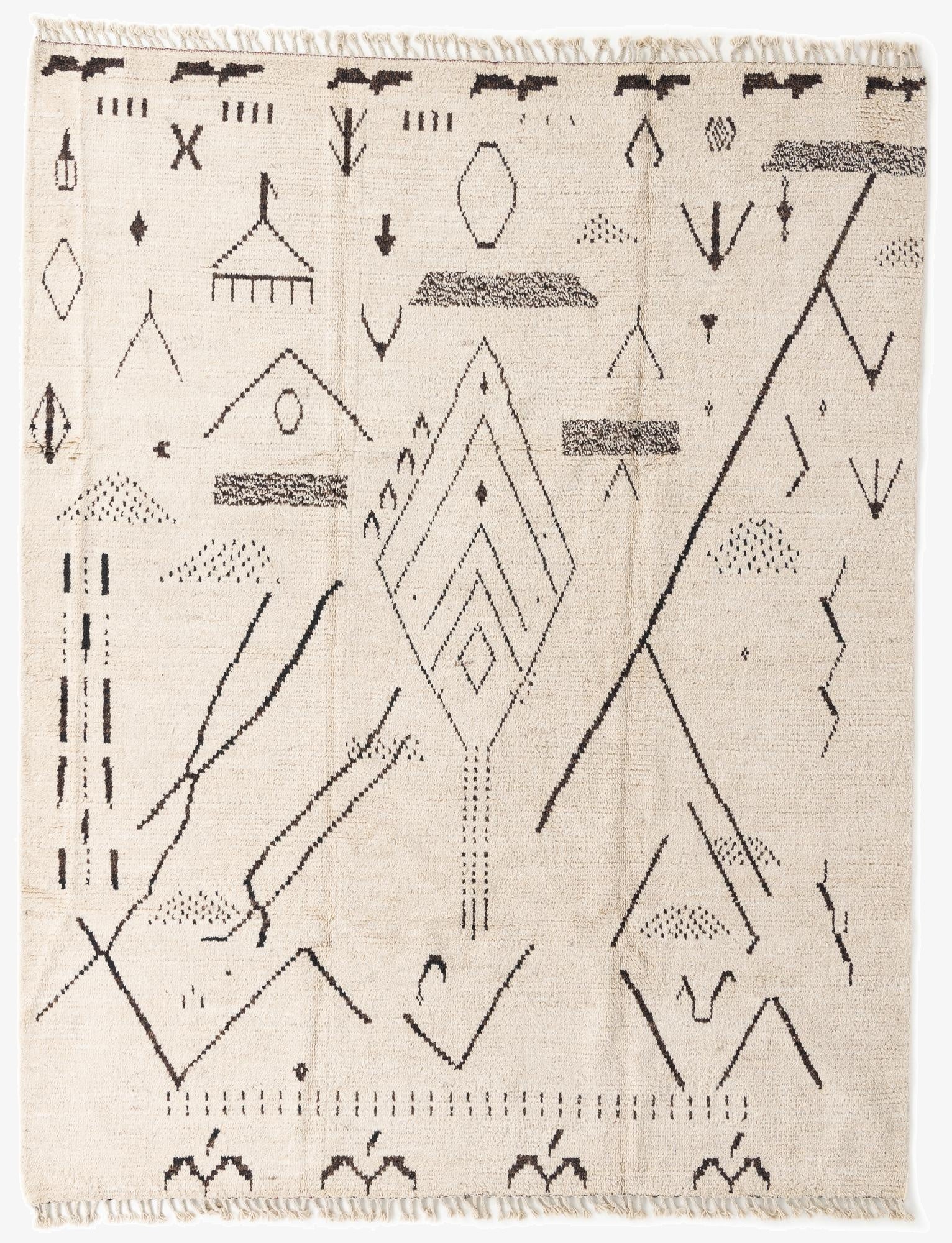  8' 2 x 10' 5  Hand Knotted Moroccan Wool Rug