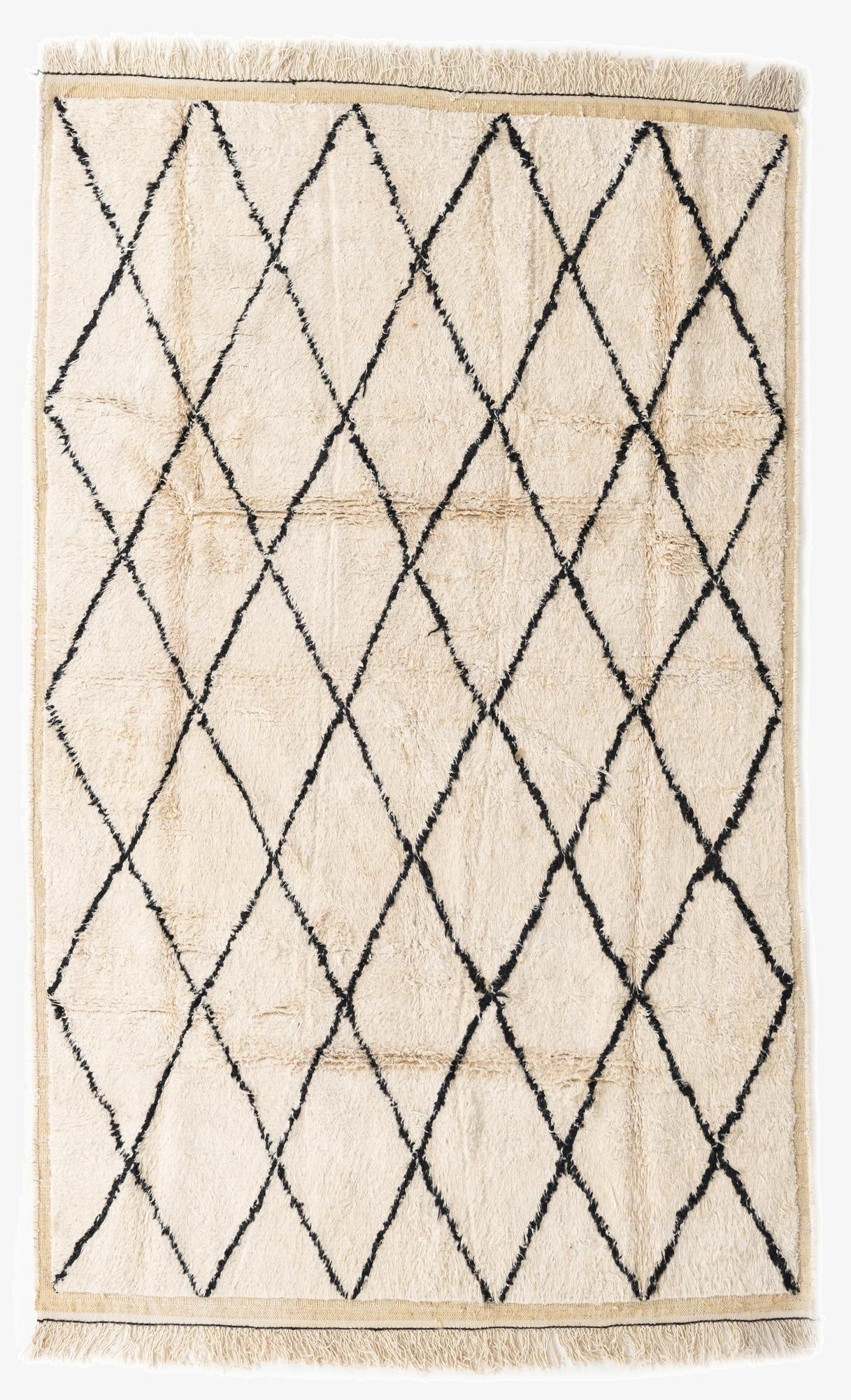  6' 2 x 10'  Hand Knotted Moroccan Wool Rug