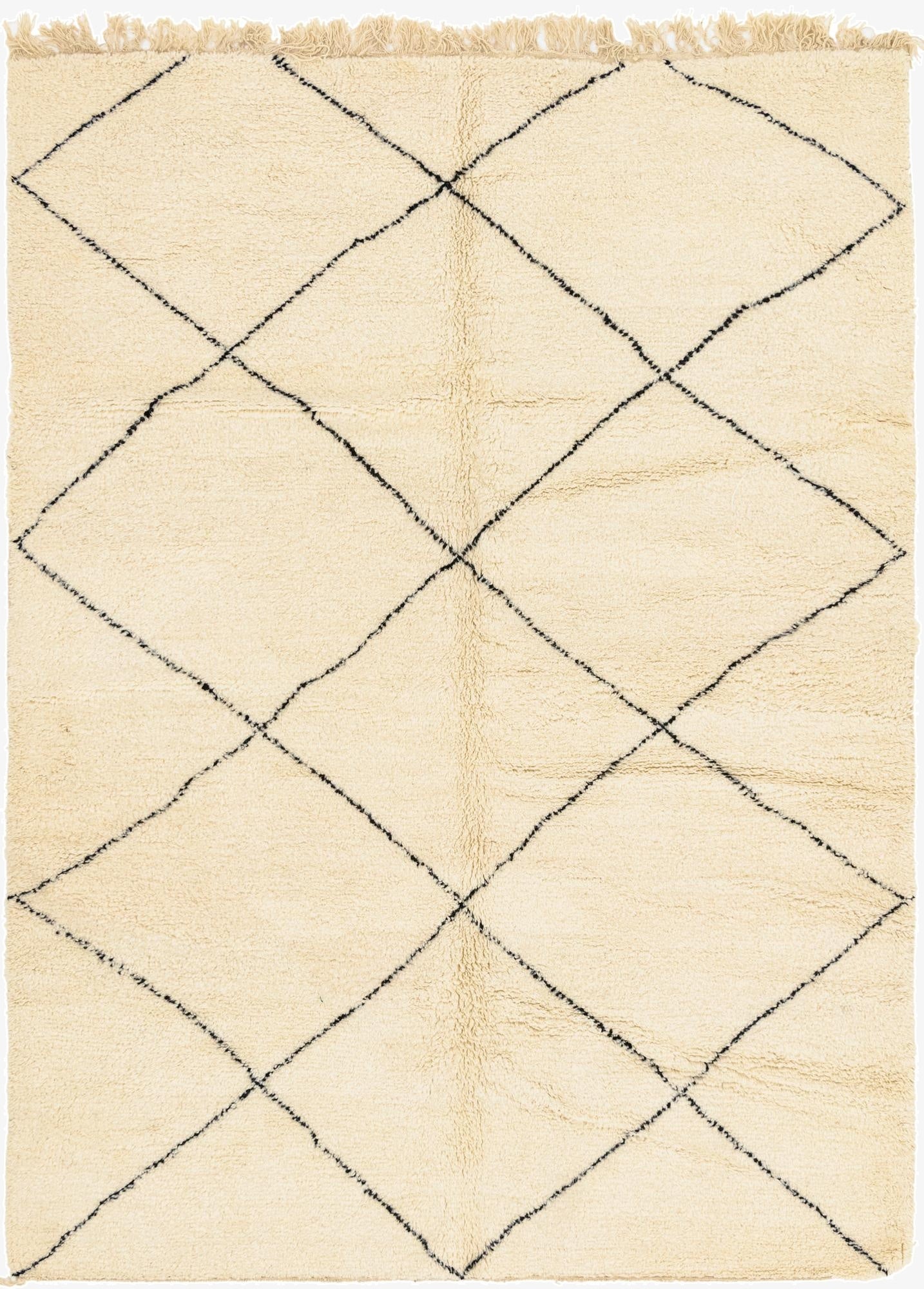  7' x 10' 2  Hand Knotted Moroccan Wool Rug