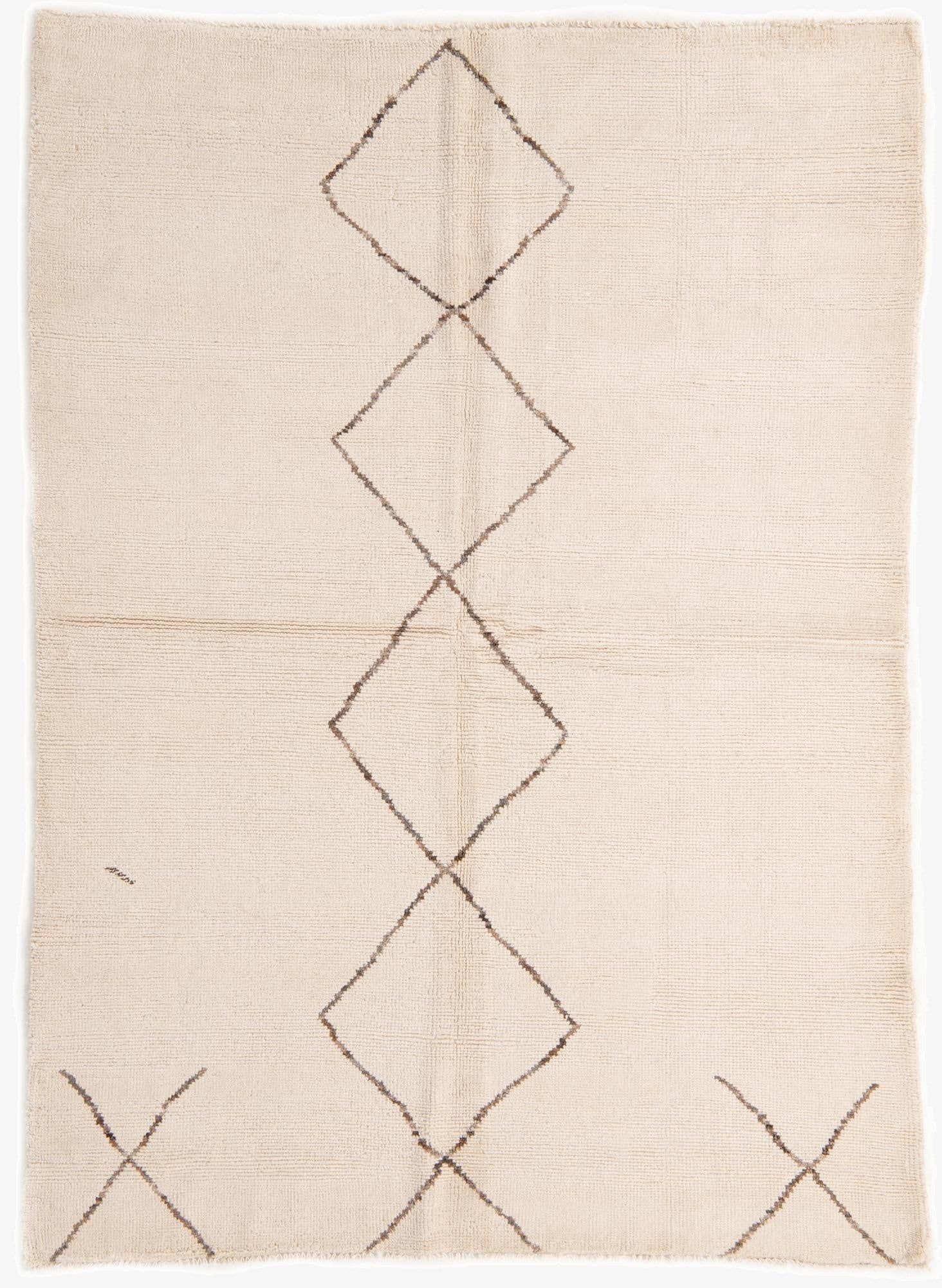  5' 8 x 7' 10  Hand Knotted Moroccan Wool Rug