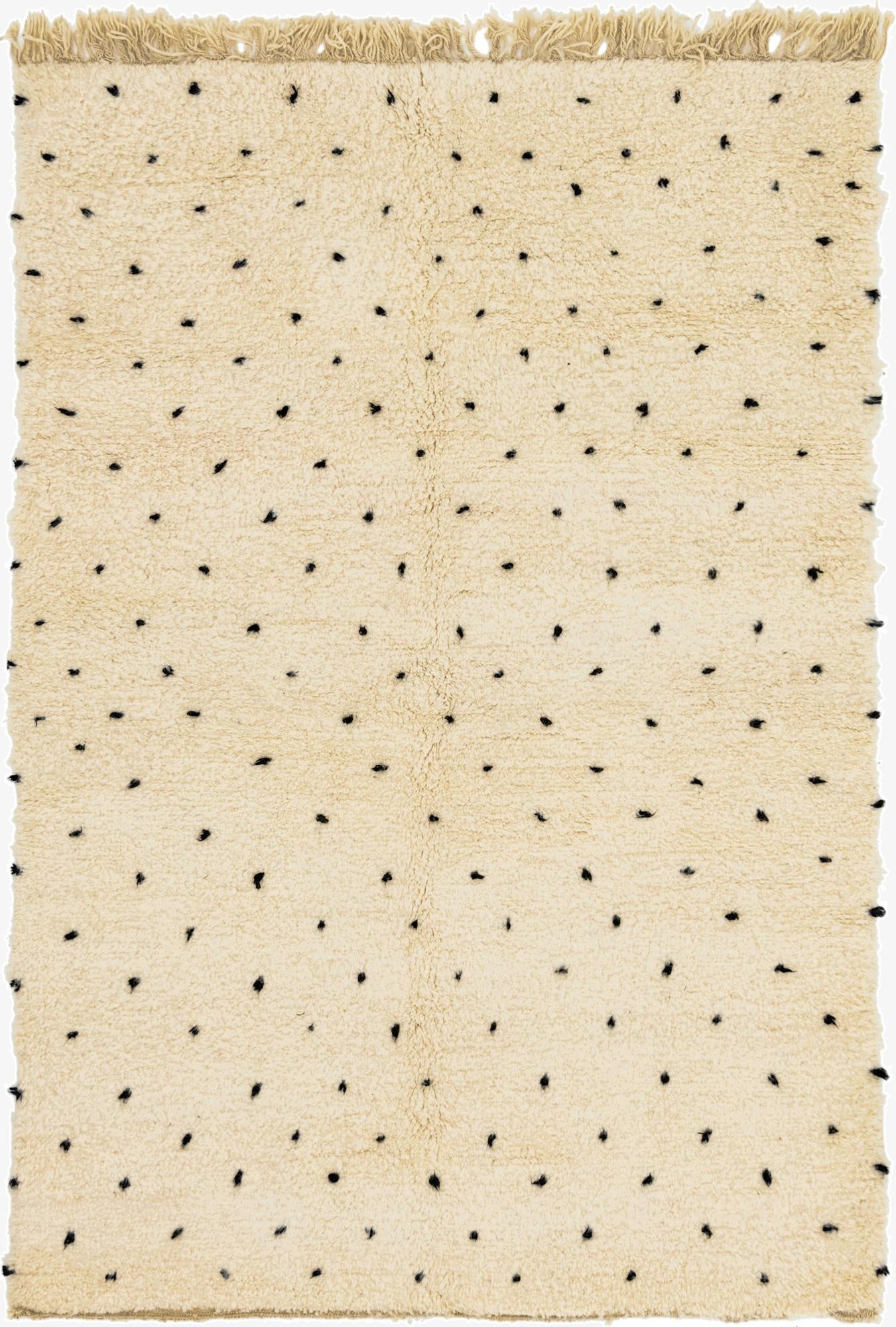  5' 2 x 7' 8  Hand Knotted Moroccan Wool Rug