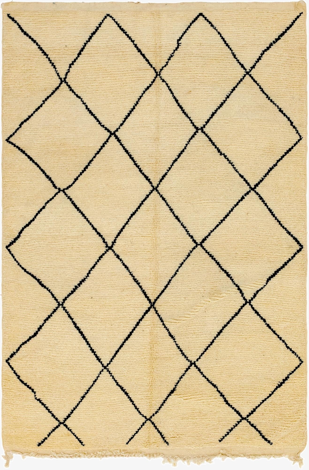  6' 5 x 9' 5  Hand Knotted Moroccan Wool Rug