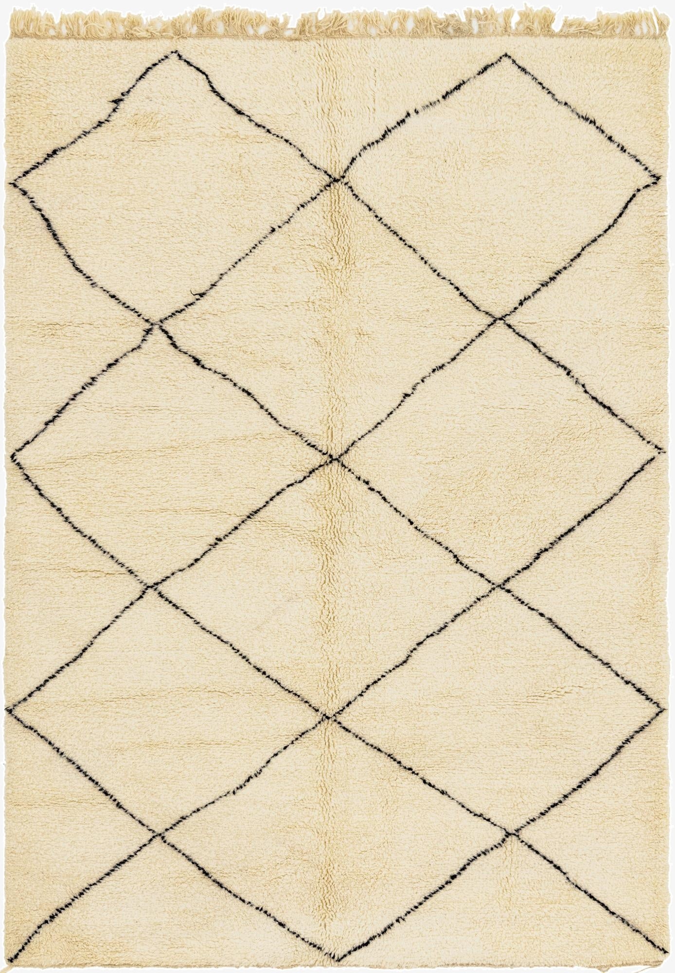  6' 6 x 9' 10  Hand Knotted Moroccan Wool Rug