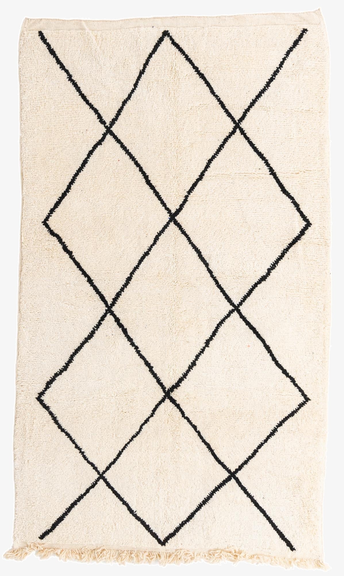  5' 8 x 9' 8  Hand Knotted Moroccan Wool Rug
