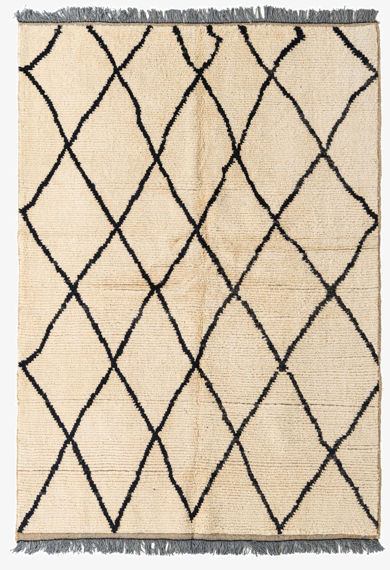  5' 2 x 7' 6  Hand Knotted Moroccan Wool Rug