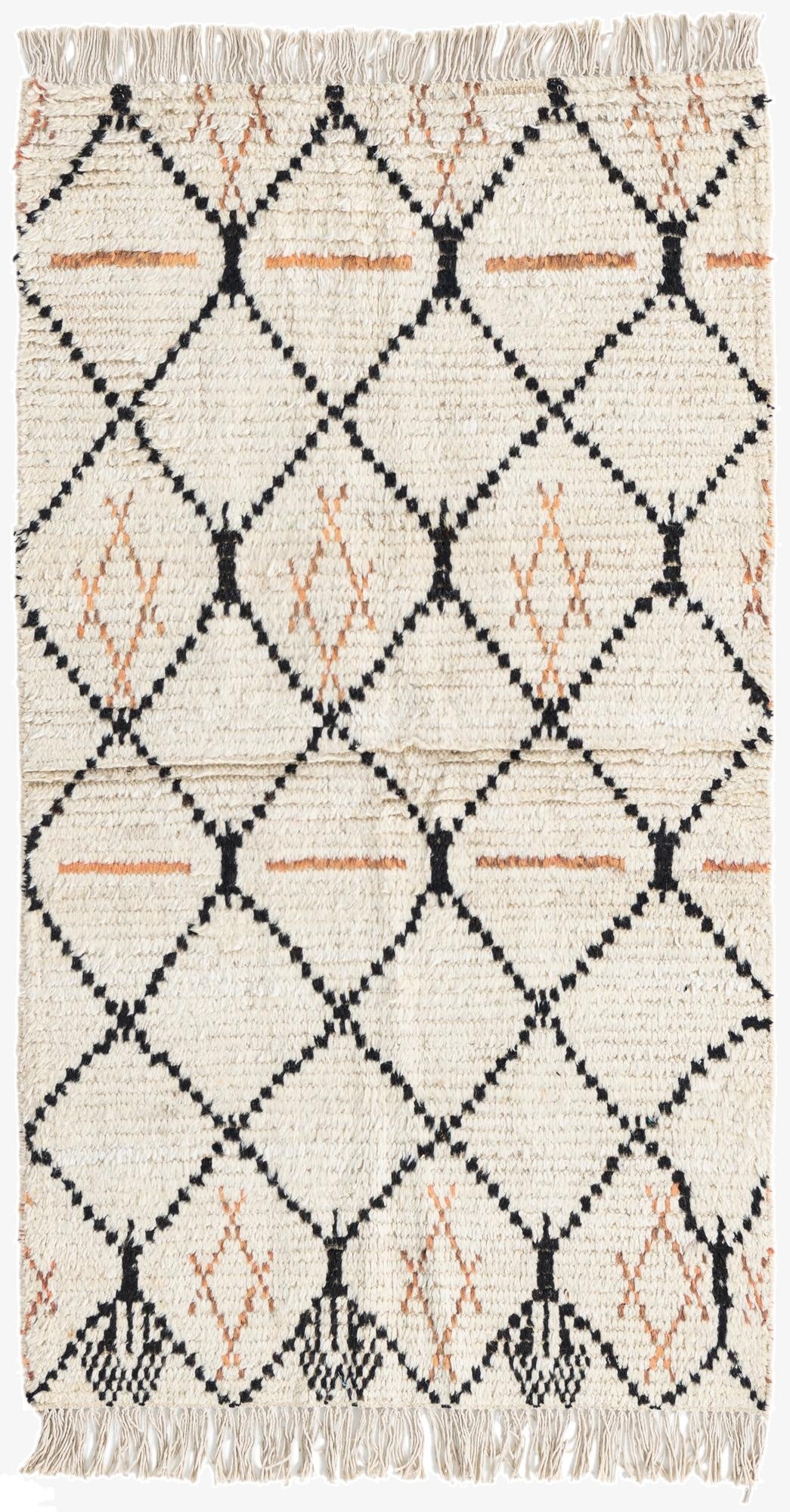  3' x 5' 4  Hand Knotted Moroccan Wool Rug