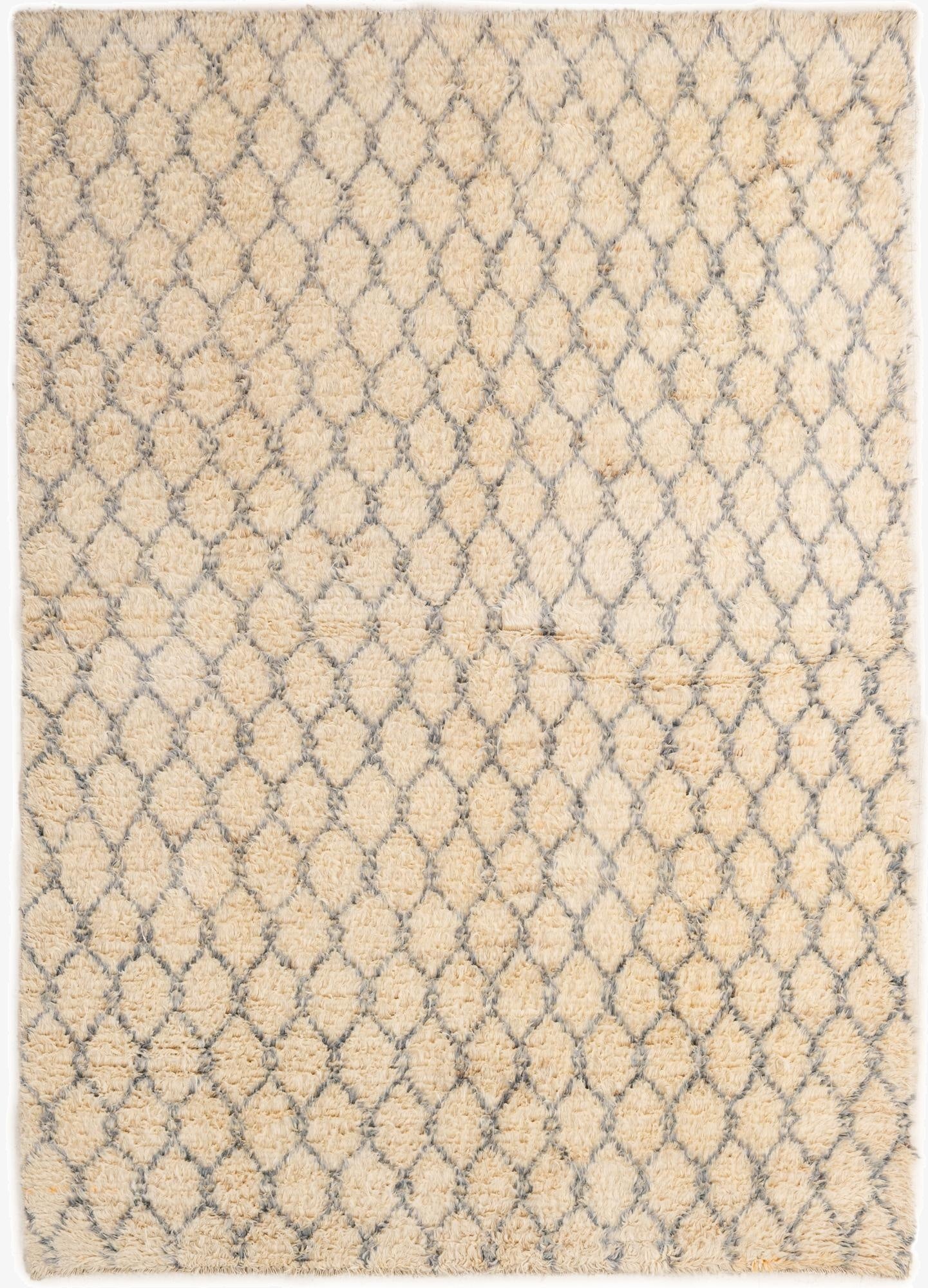  5' 3 x 7' 6  Hand Knotted Moroccan Wool Rug