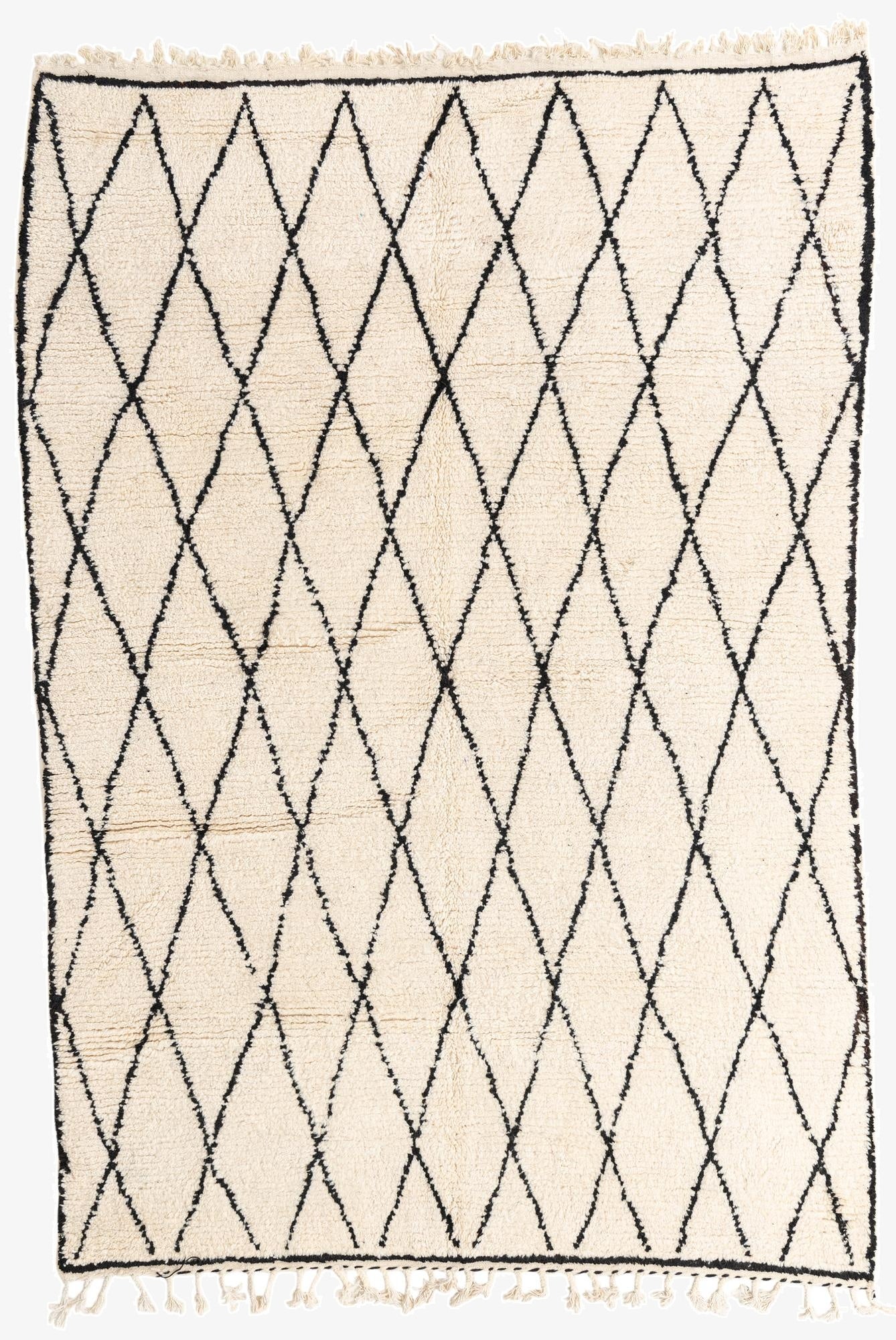  6' 5 x 9' 5  Hand Knotted Moroccan Wool Rug