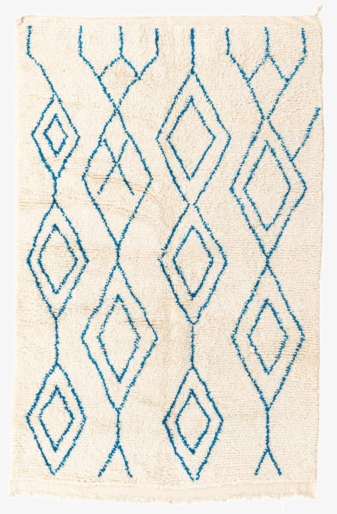  5' 3 x 8' 2  Hand Knotted Moroccan Wool Rug