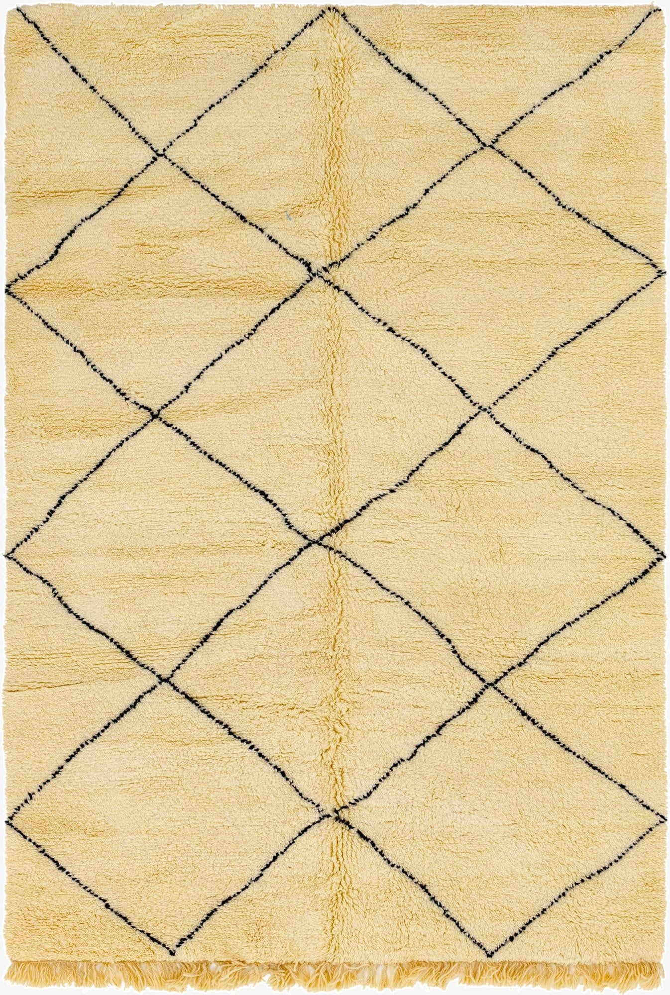  6' 5 x 9' 10  Hand Knotted Moroccan Wool Rug