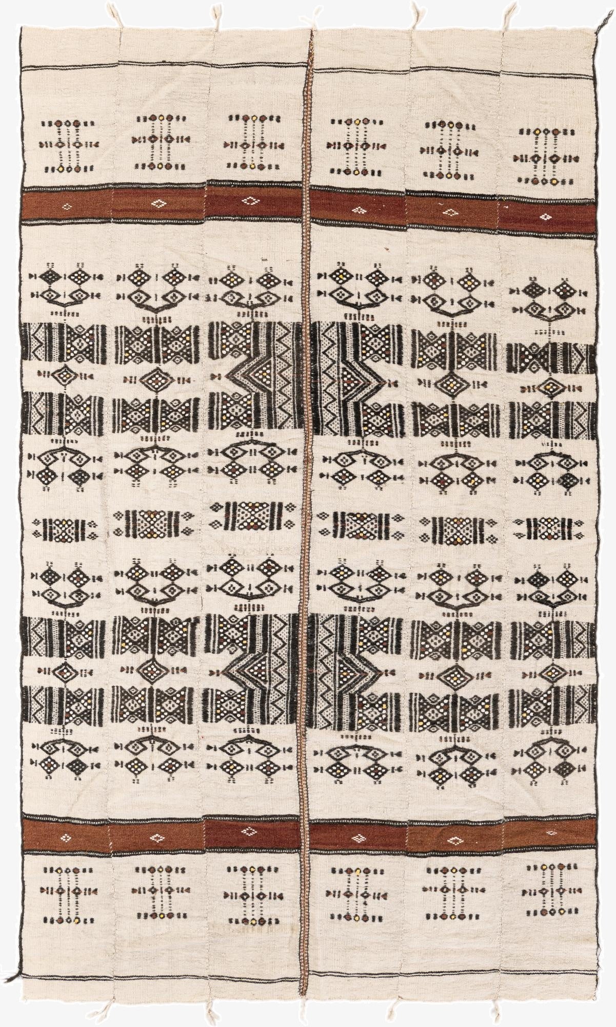  4' 4 x 7' 9  Hand Knotted Moroccan Wool Rug