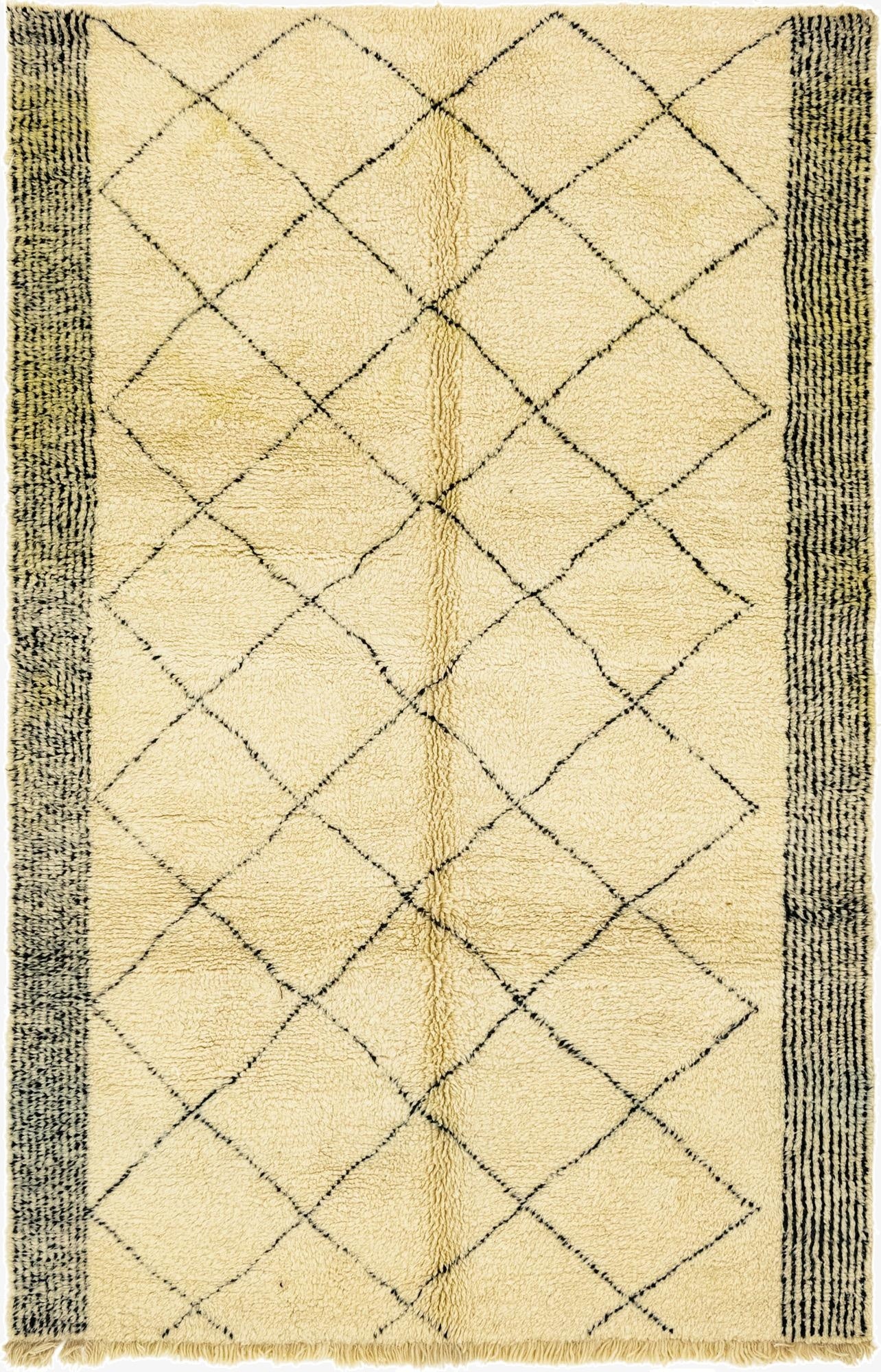  6' 6 x 10'  Hand Knotted Moroccan Wool Rug