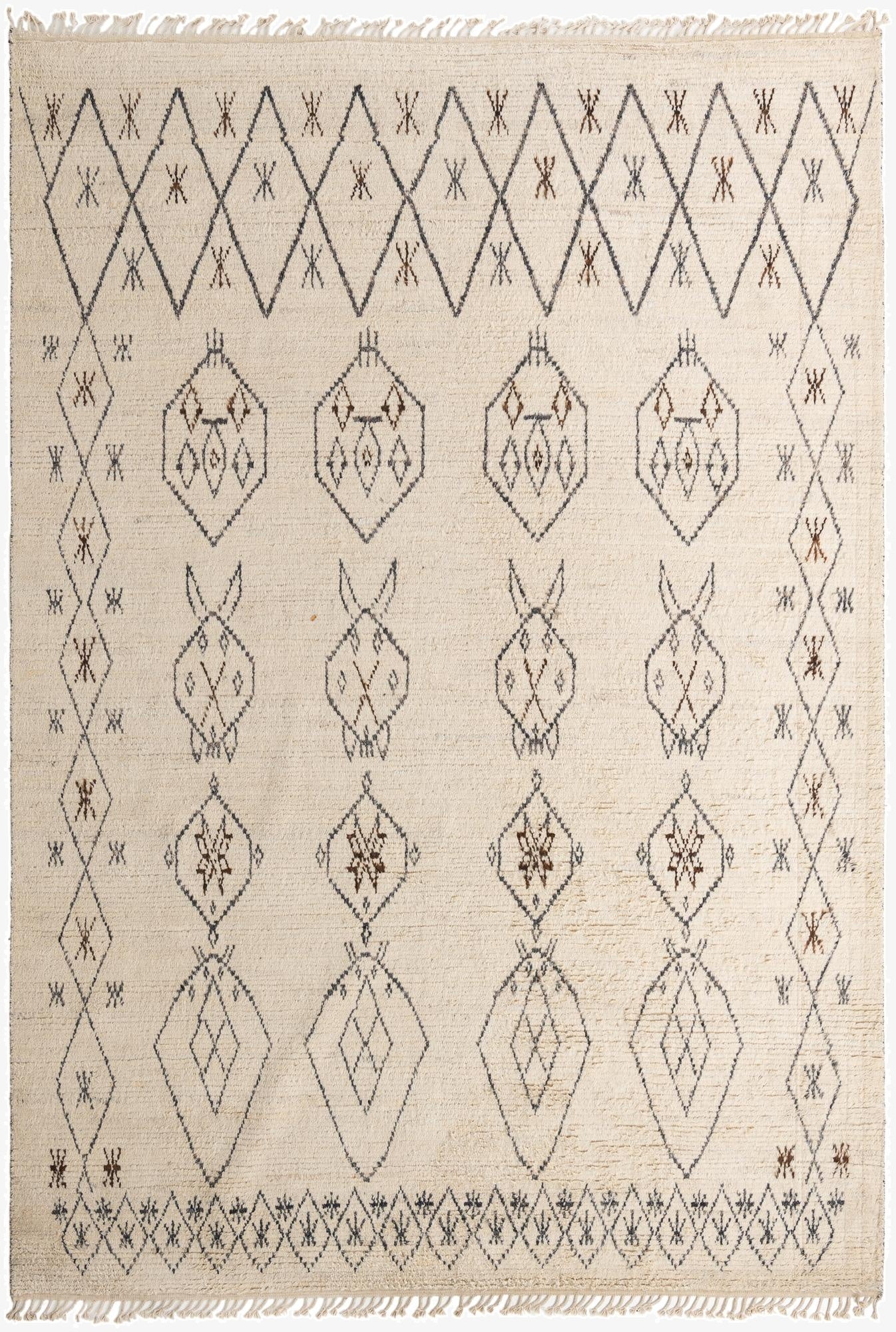  9' 10 x 14' 3  Hand Knotted Moroccan Wool Rug