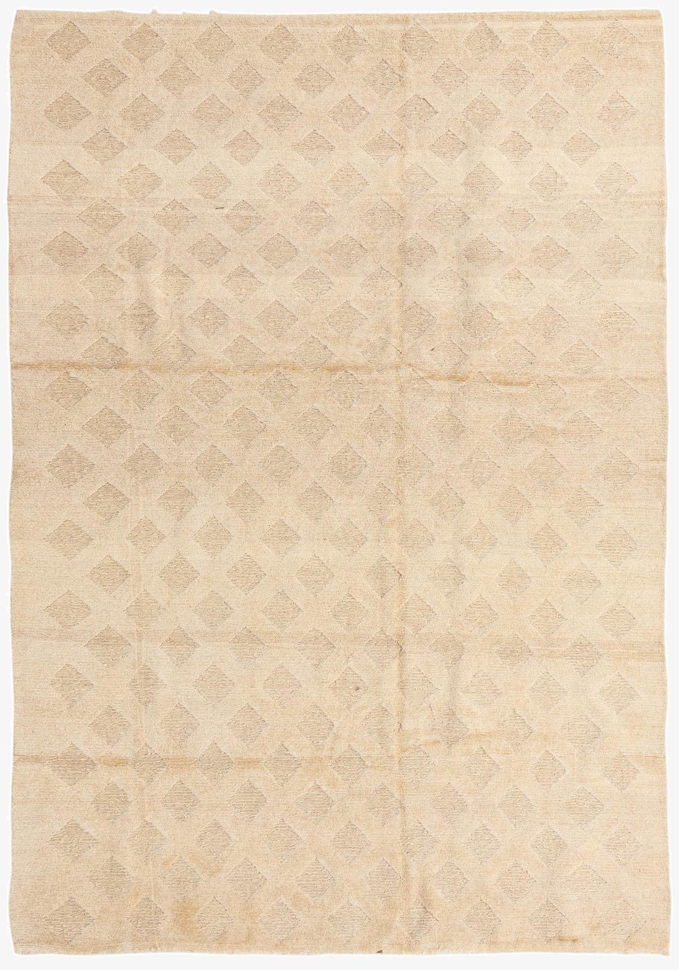  6' 3 x 9' 4  Hand Knotted Moroccan Wool Rug