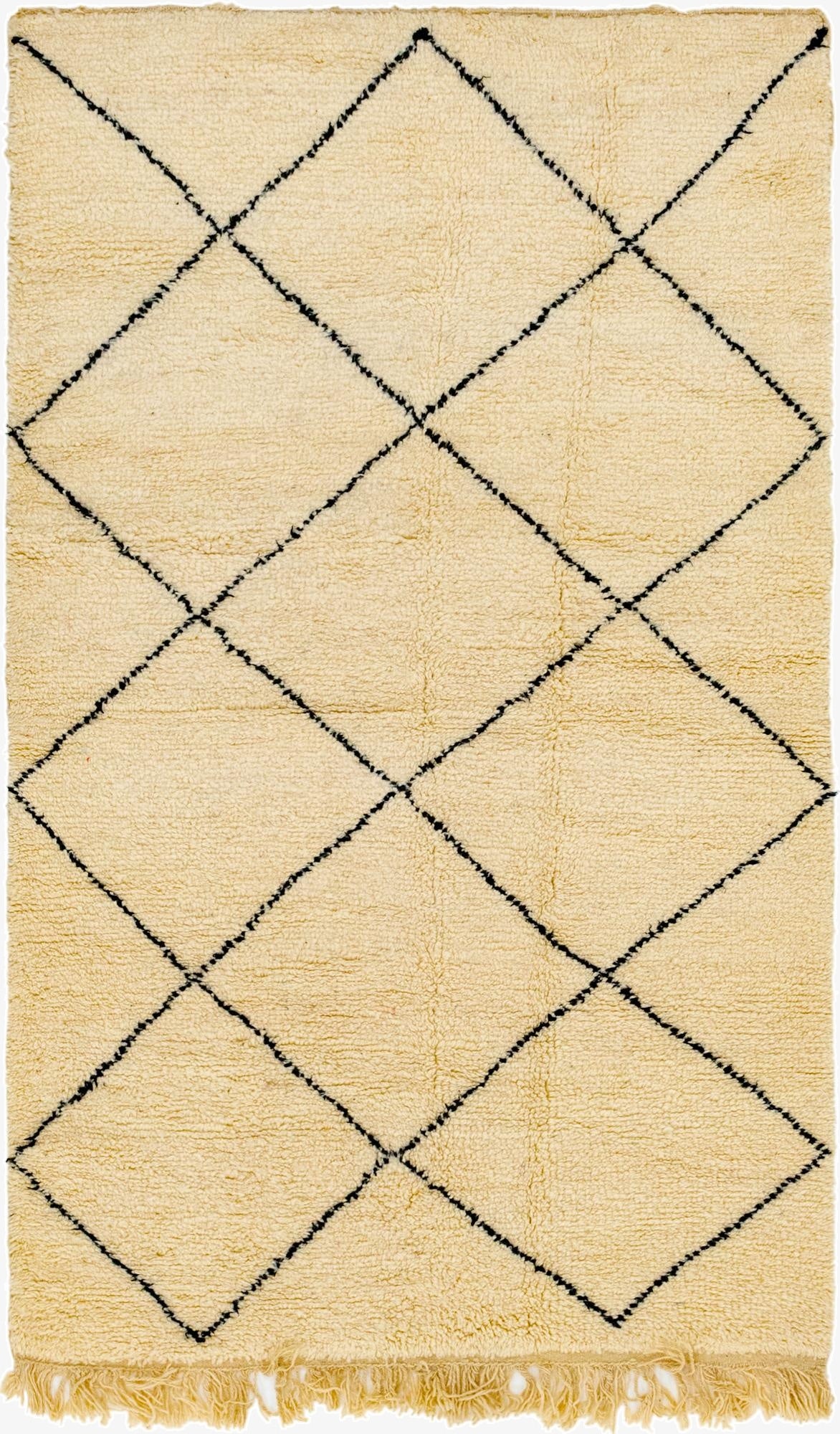  4' 10 x 8' 5  Hand Knotted Moroccan Wool Rug