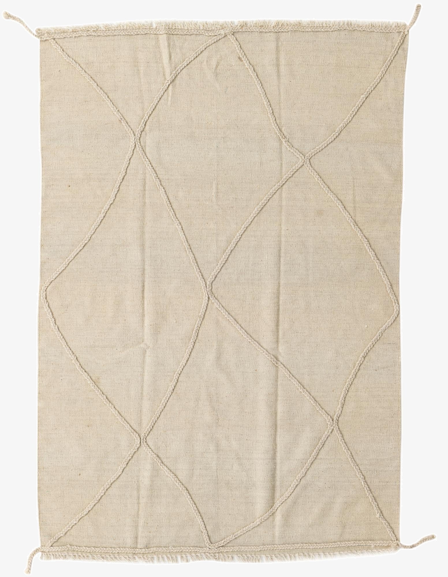  4' 2 x 6' 1  Hand Knotted Moroccan Wool Rug