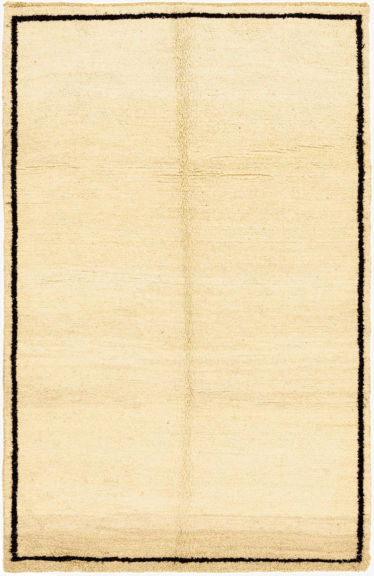  5' 5 x 8' 4  Hand Knotted Moroccan Wool Rug