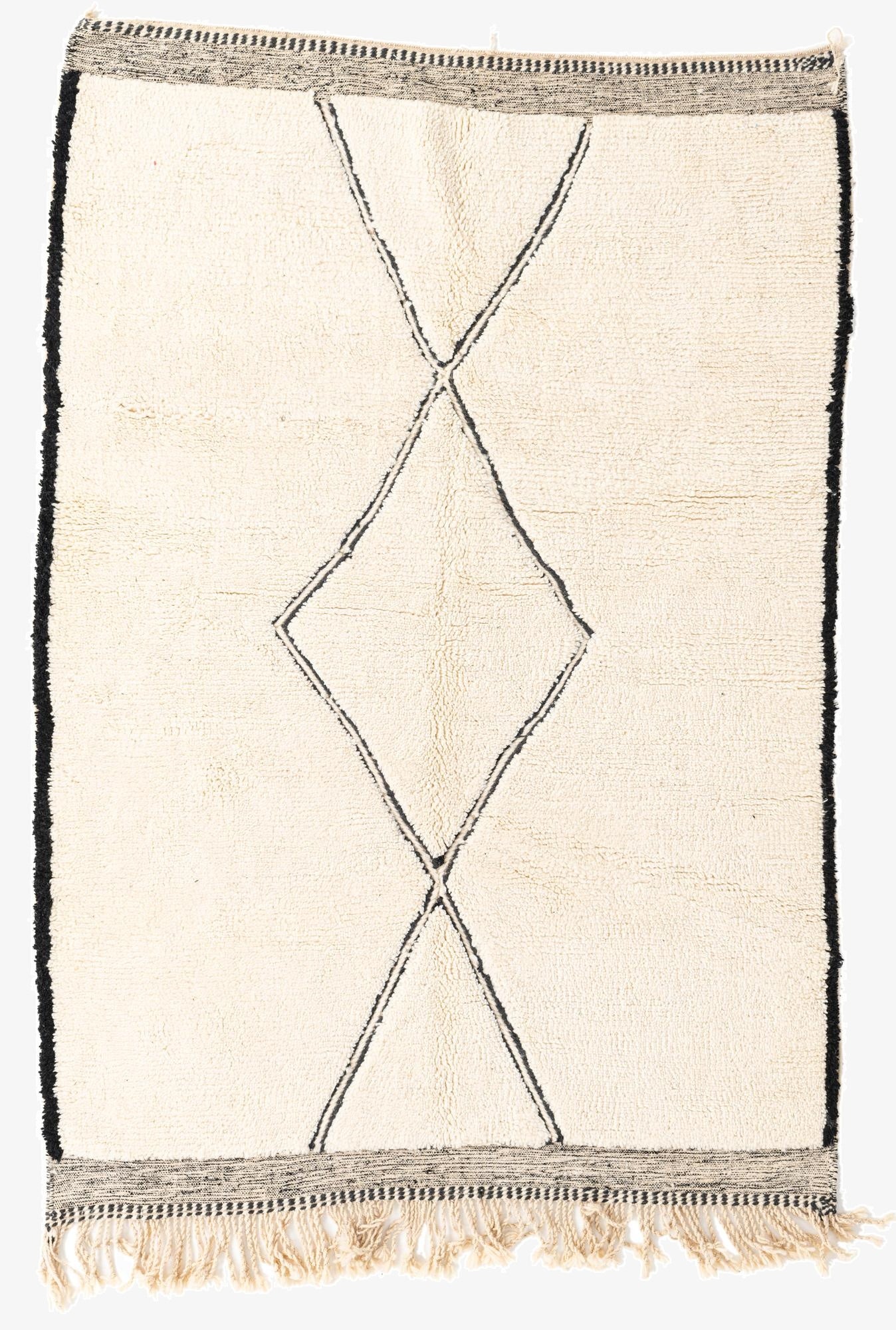  5' 5 x 7' 10  Hand Knotted Moroccan Wool Rug