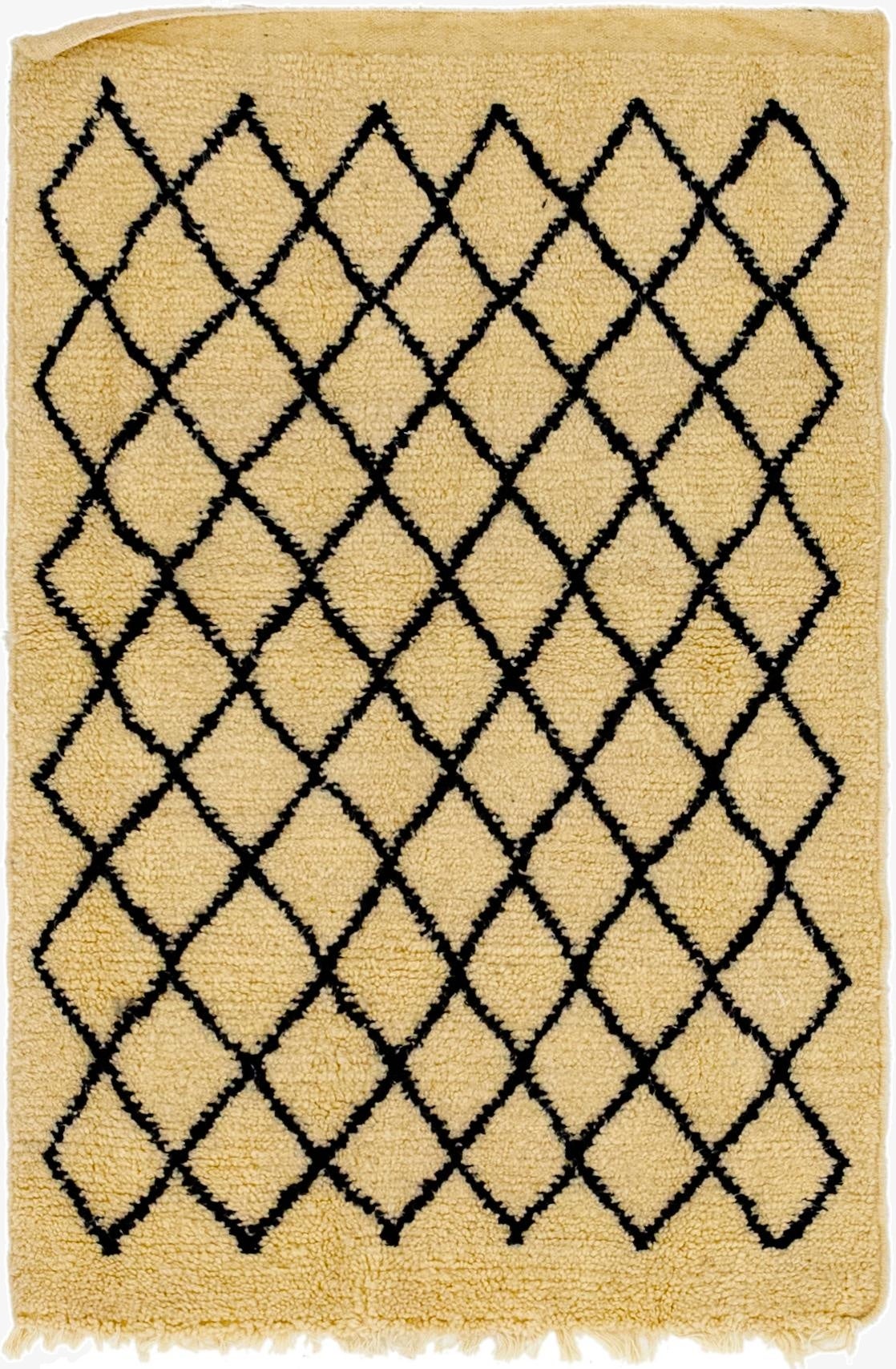  3' 1 x 4' 10  Hand Knotted Moroccan Wool Rug