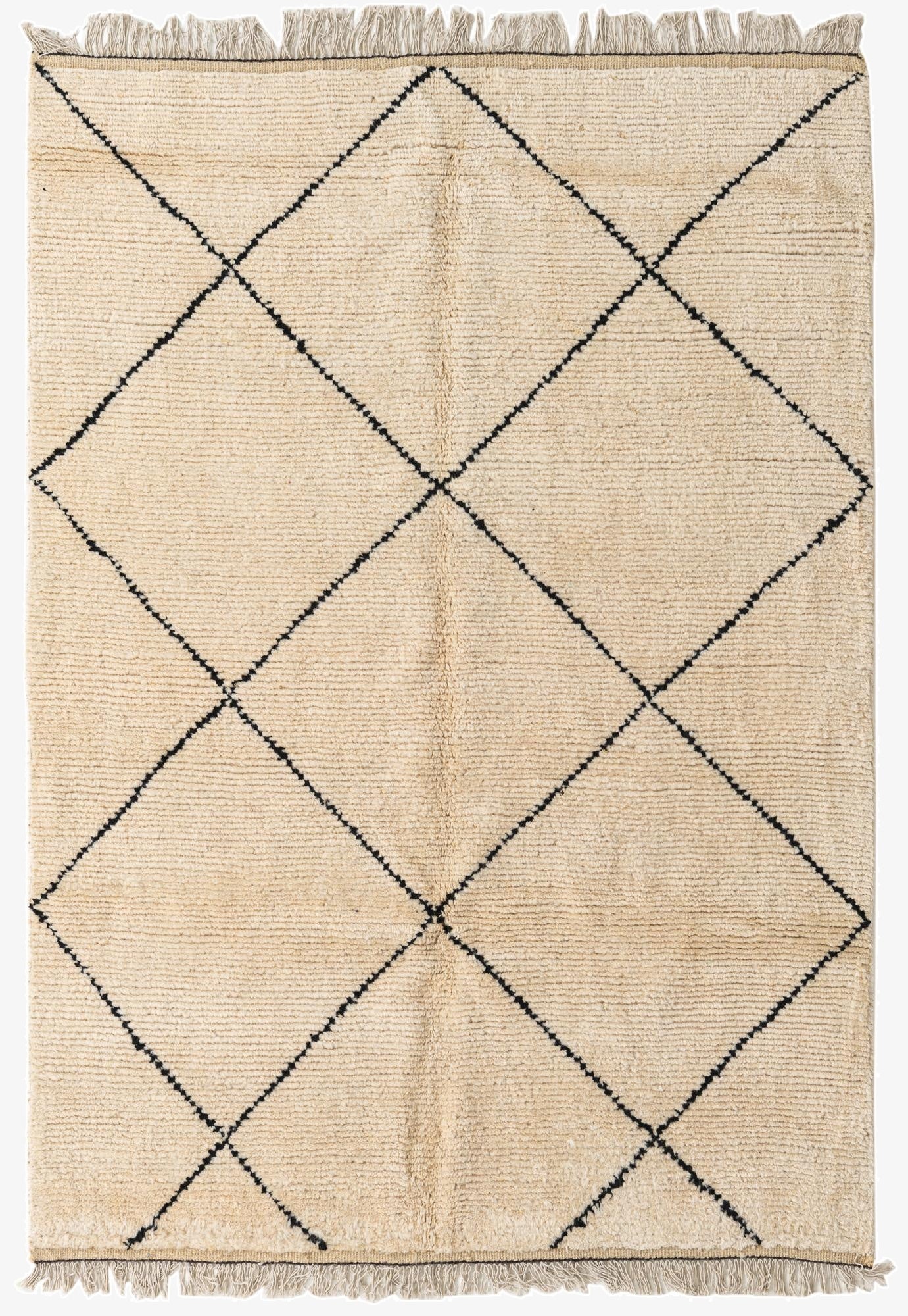  5' 1 x 7' 3  Hand Knotted Moroccan Wool Rug