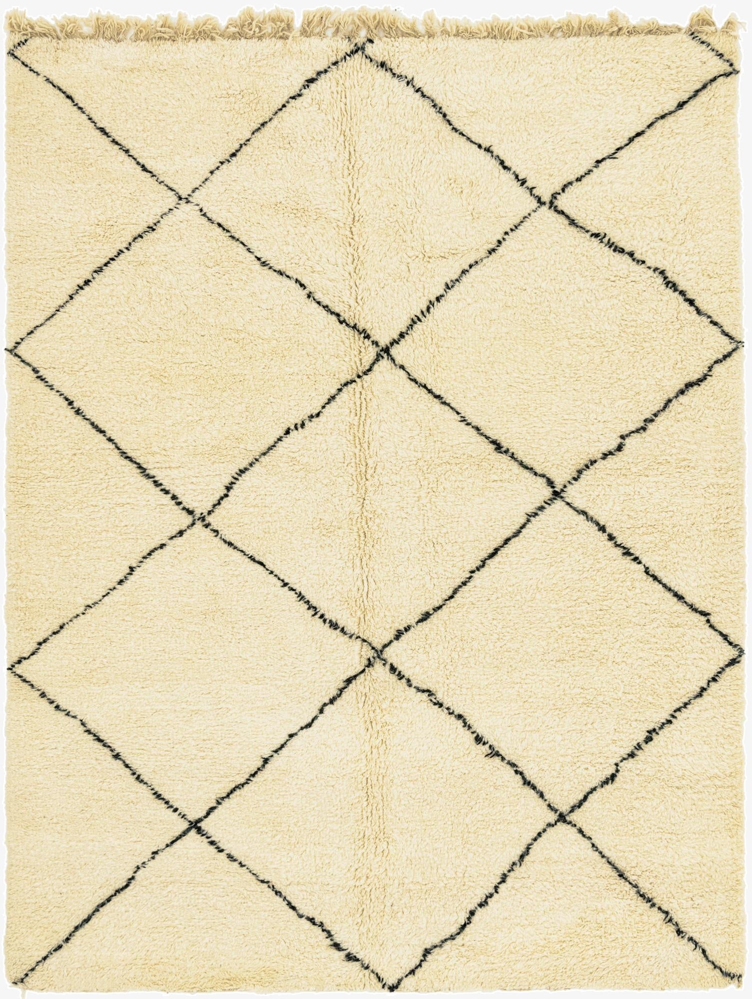  6' 9 x 9' 4  Hand Knotted Moroccan Wool Rug