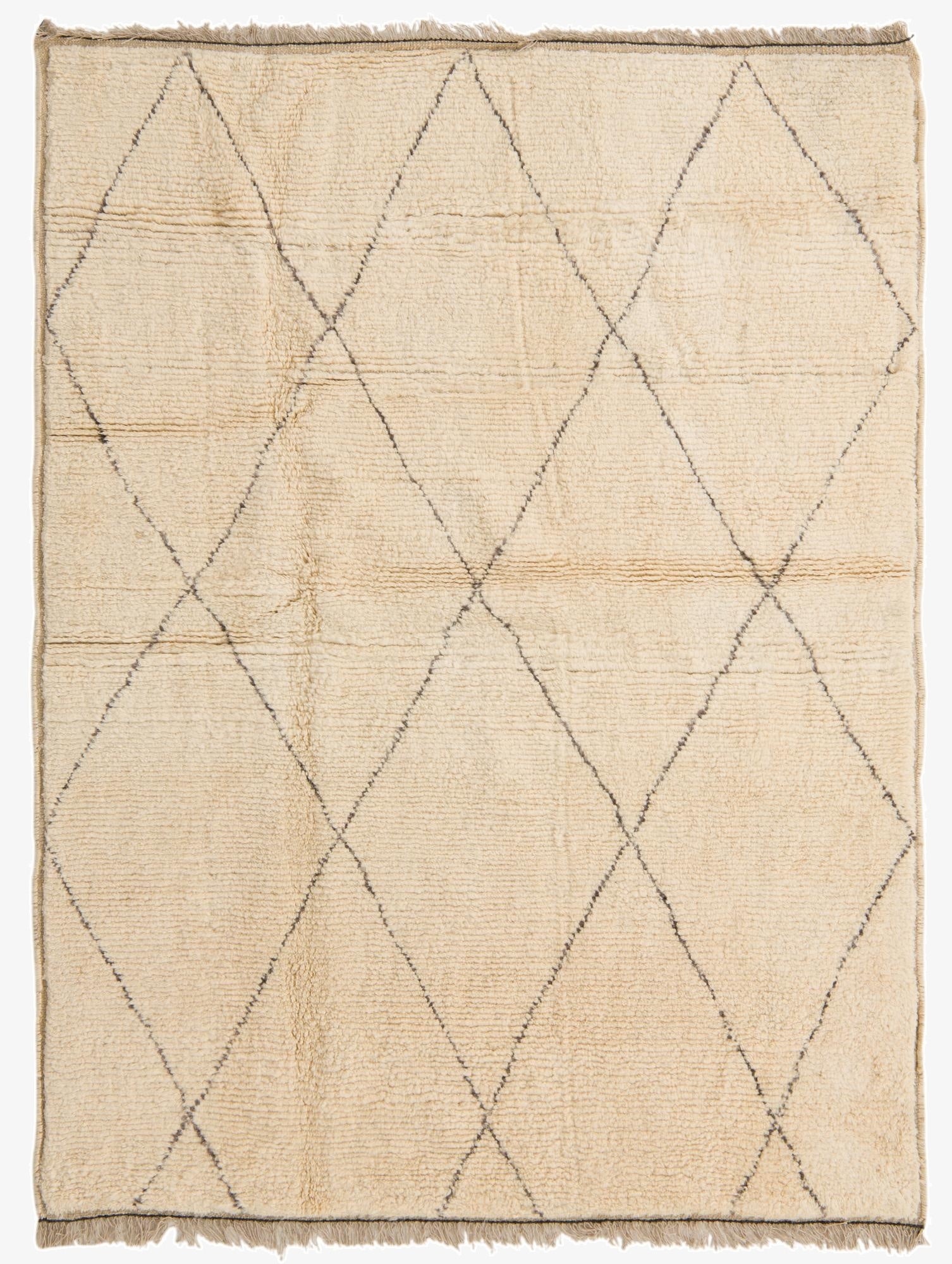  5' 4 x 7' 1  Hand Knotted Moroccan Wool Rug
