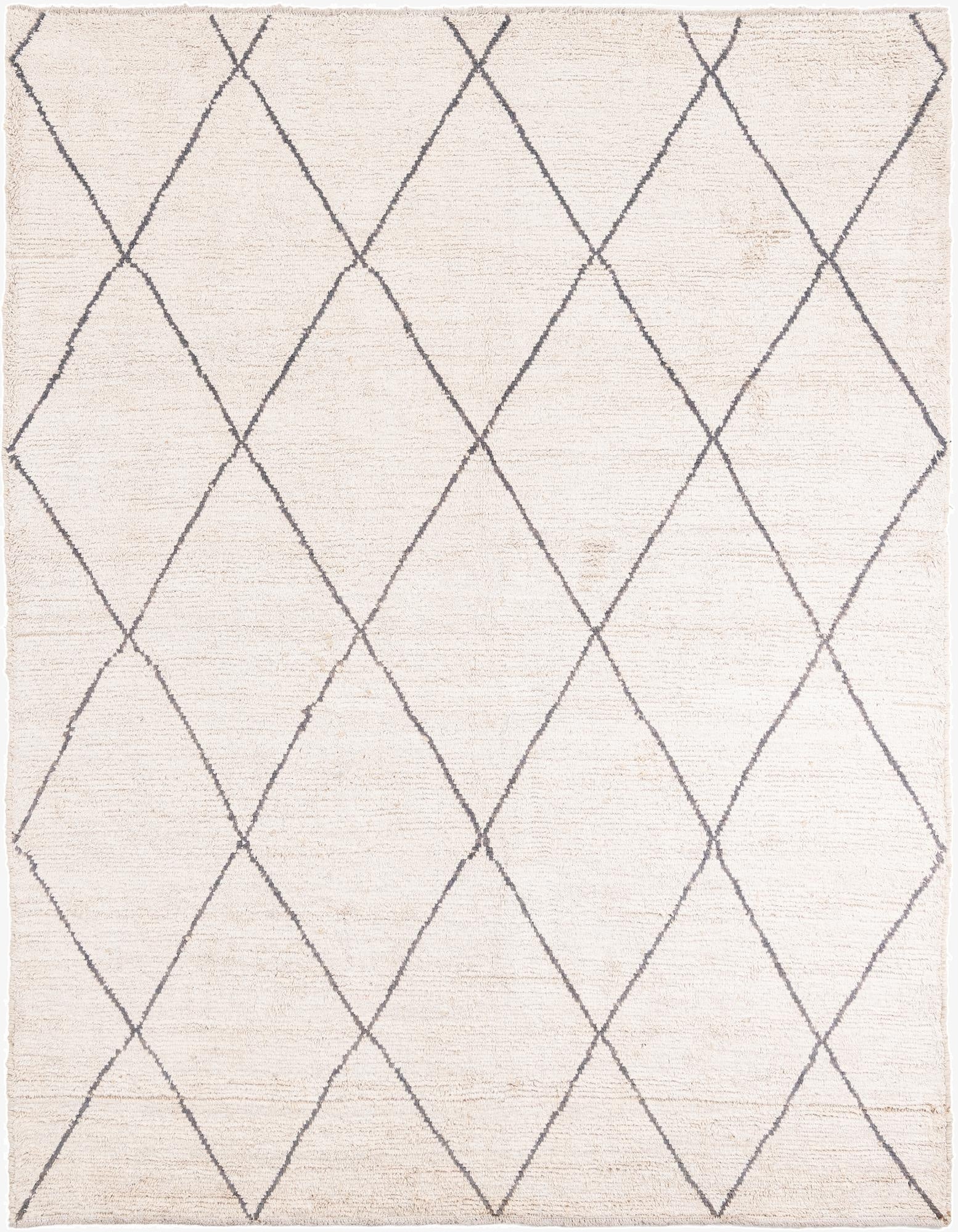  6' 9 x 8' 7  Hand Knotted Moroccan Wool Rug