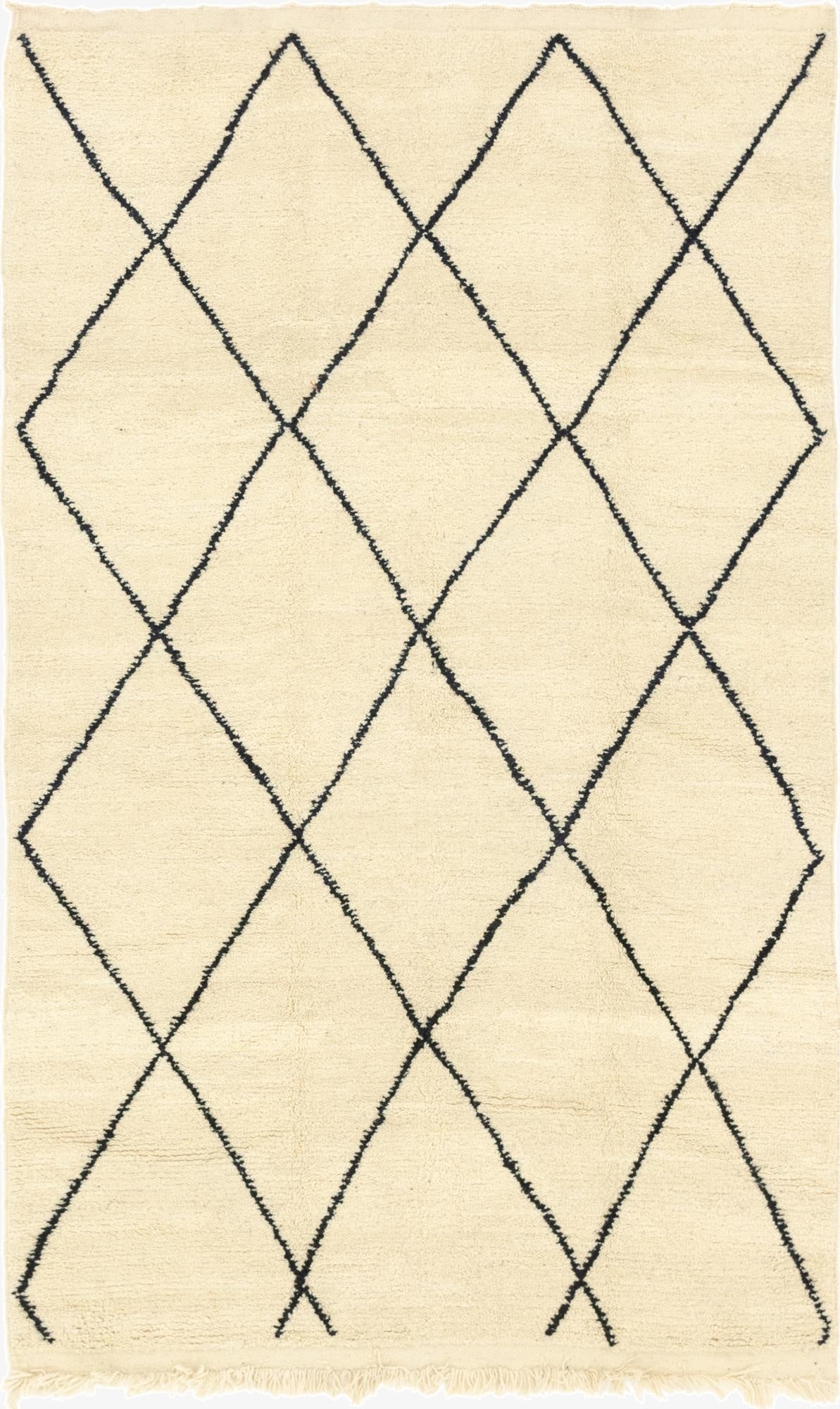  6' 4 x 10' 4  Hand Knotted Moroccan Wool Rug