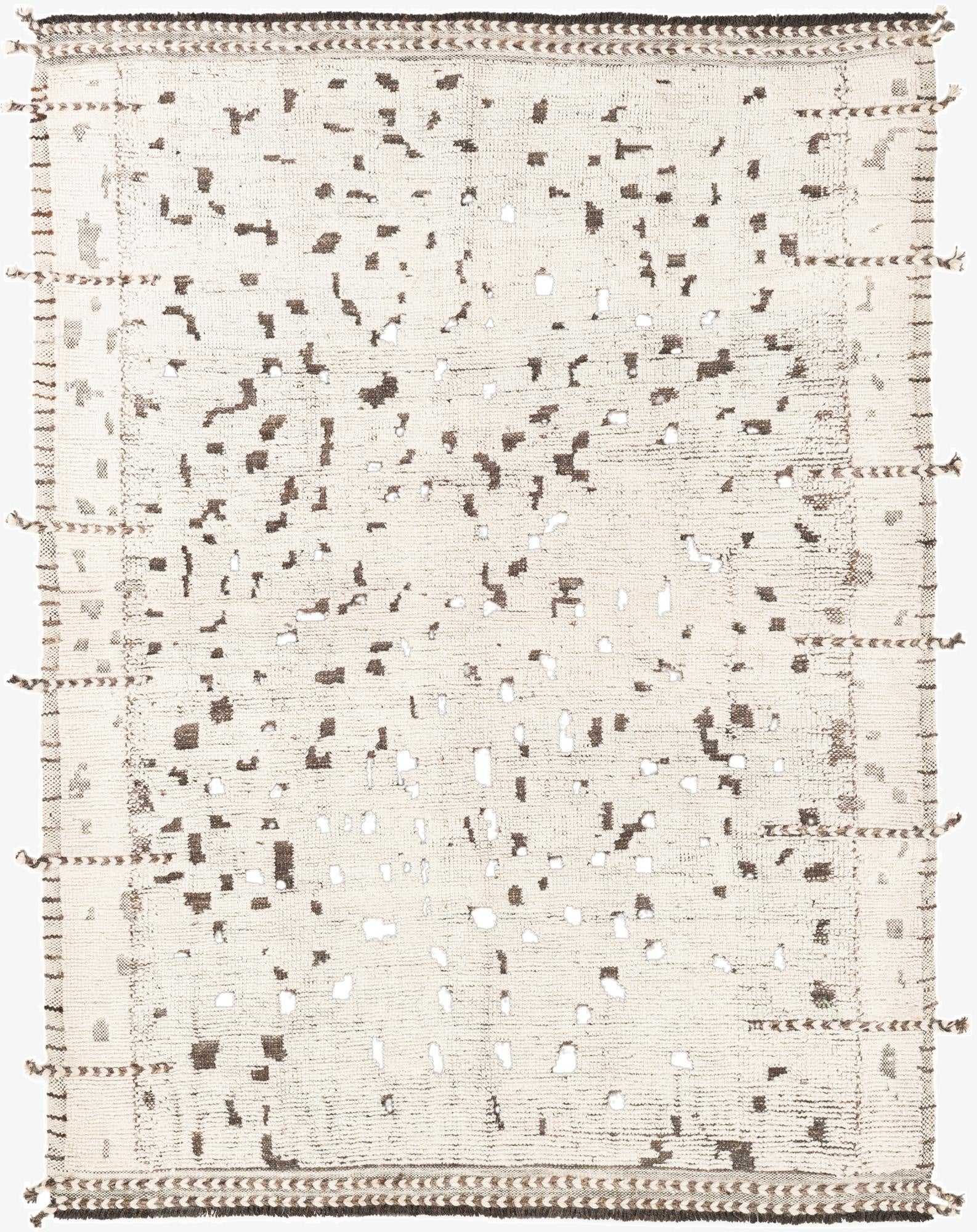  5' 4 x 7'  Hand Knotted Moroccan Wool Rug