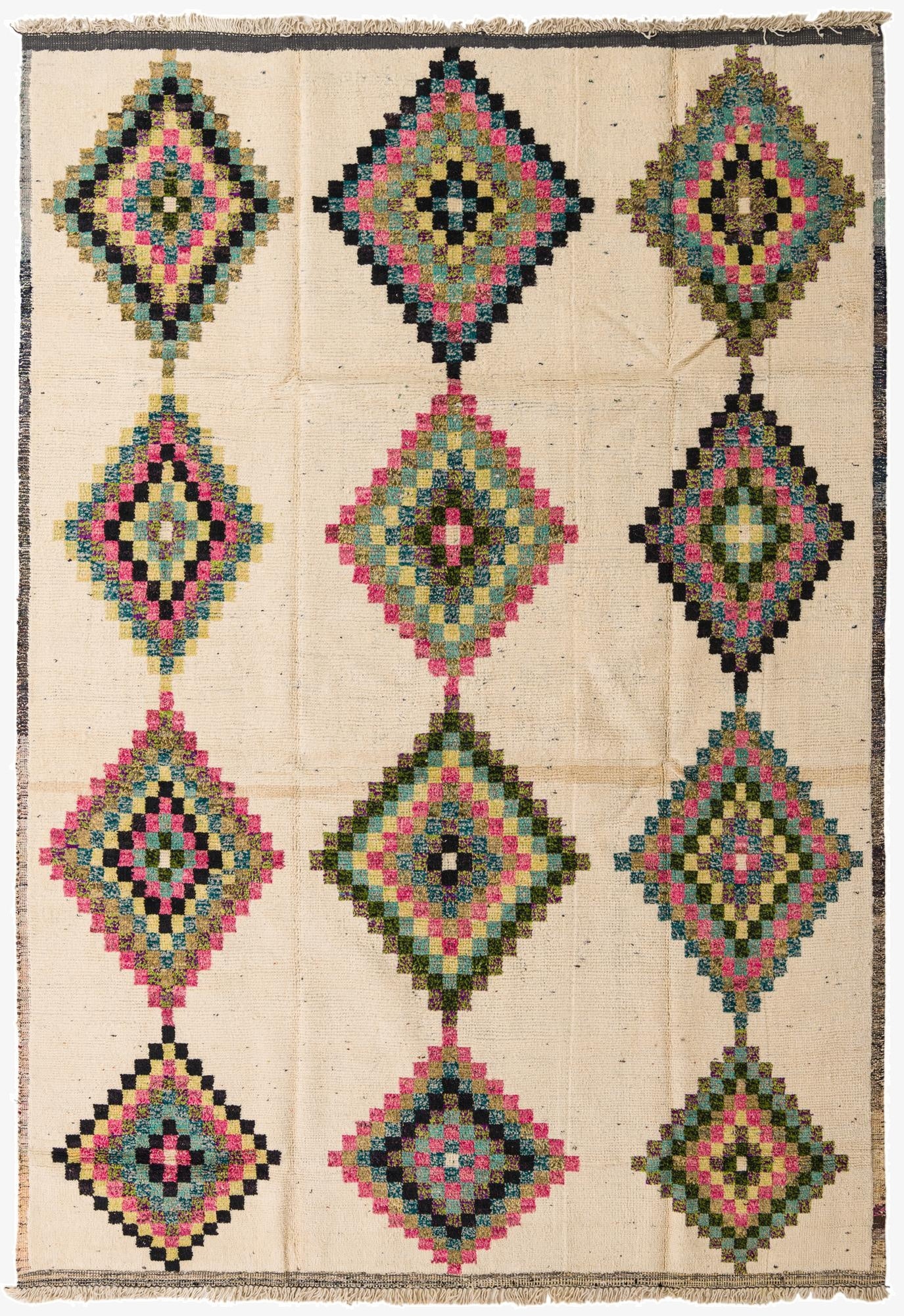  8' 8 x 12' 4  Hand Knotted Moroccan Wool Rug