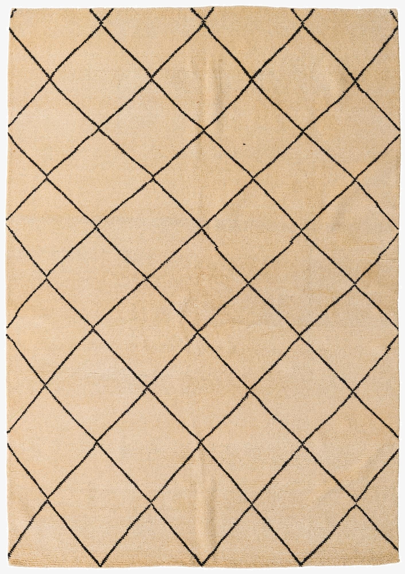  5' 6 x 8'  Hand Knotted Moroccan Wool Rug