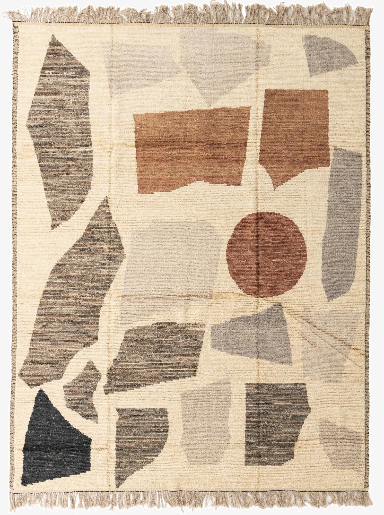  9' 1 x 12' 2  Hand Knotted Moroccan Wool Rug