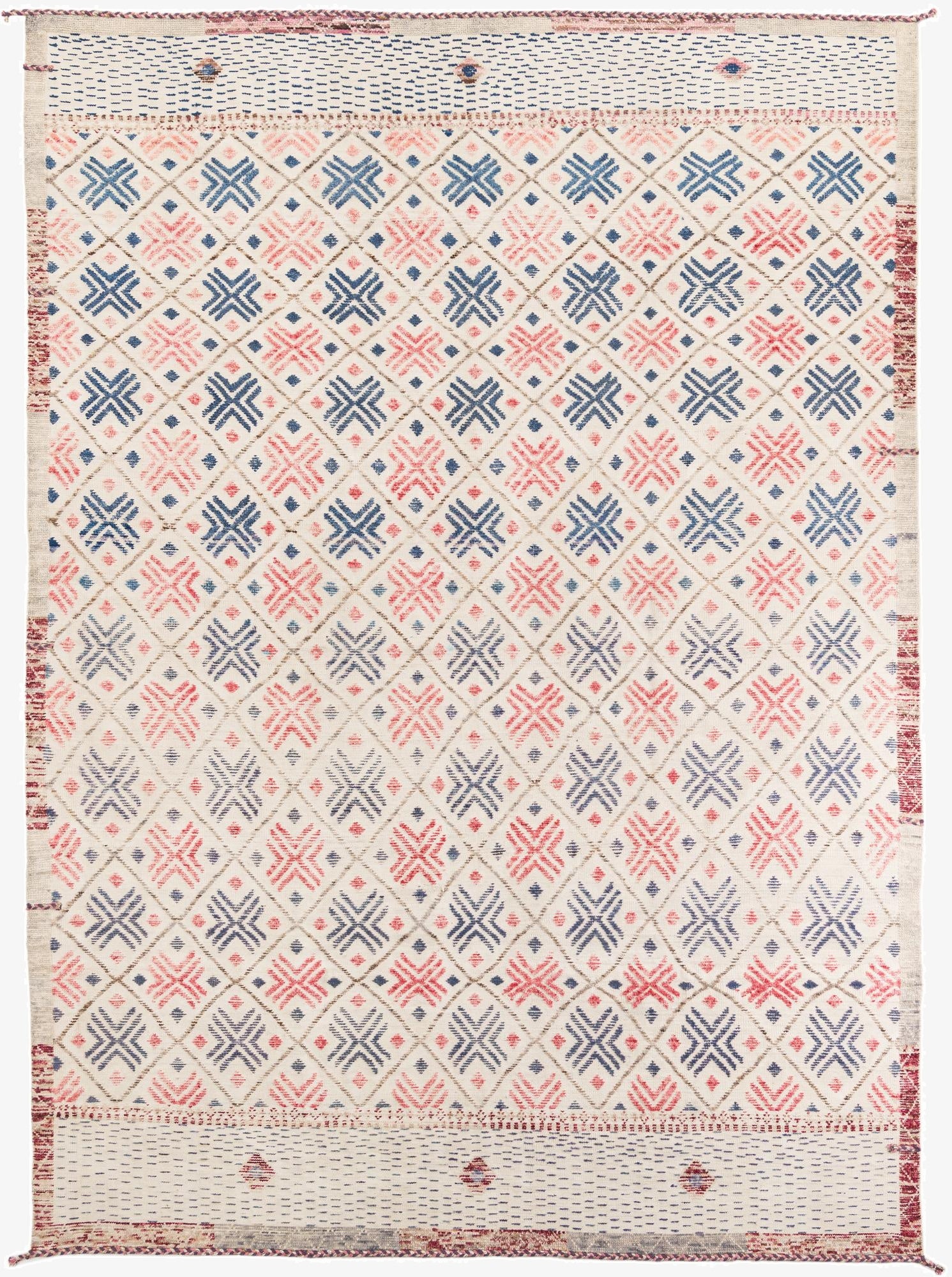  8' 9 x 12' 1  Hand Knotted Moroccan Wool Rug