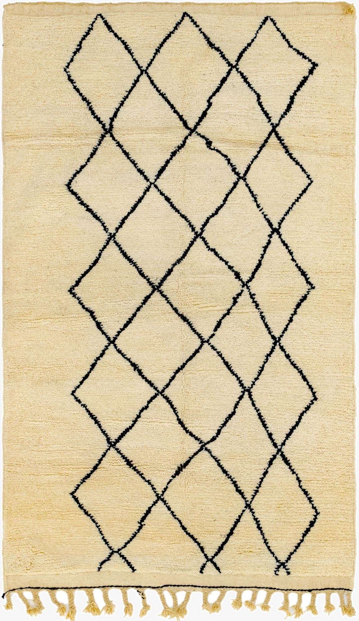  4' 11 x 8' 4  Hand Knotted Moroccan Wool Rug