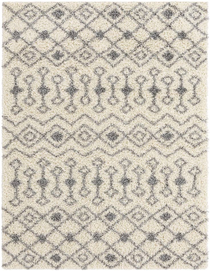 Detail image of 6' x 9' Moroccan Trellis Shag Rug