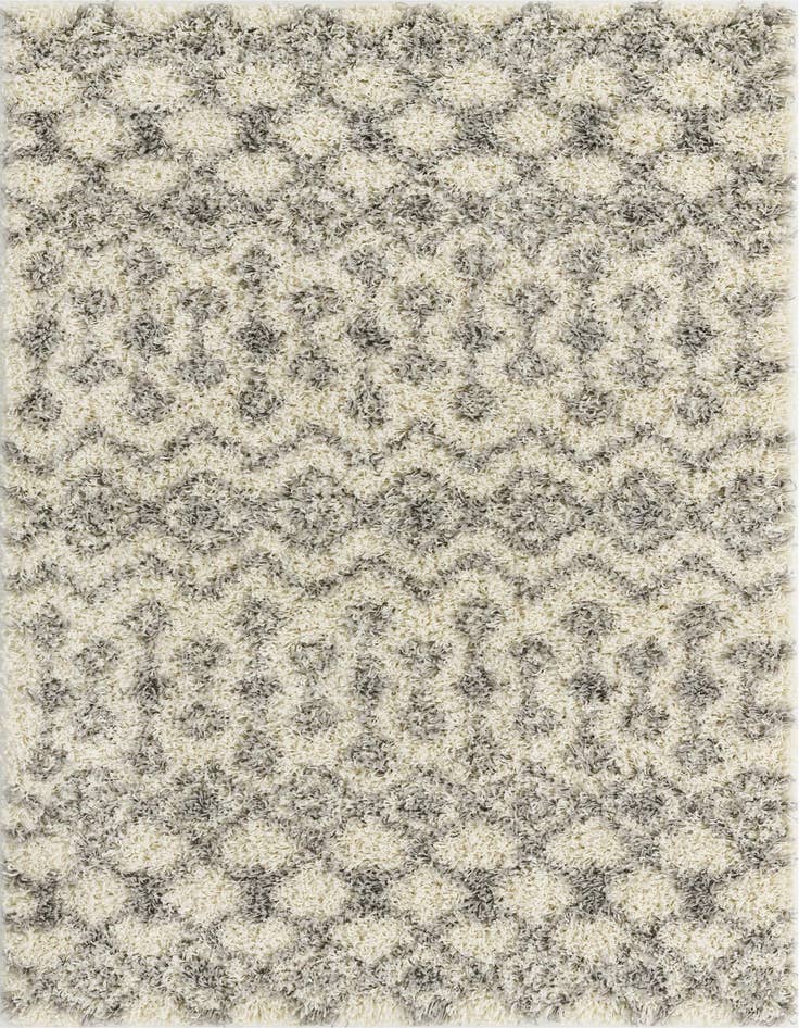 Detail image of 4' x 6' Moroccan Trellis Shag Rug
