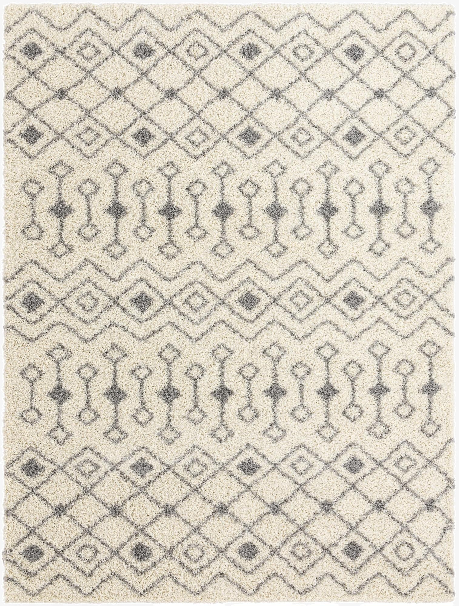  9' x 12' Moroccan Trellis Shag Rug