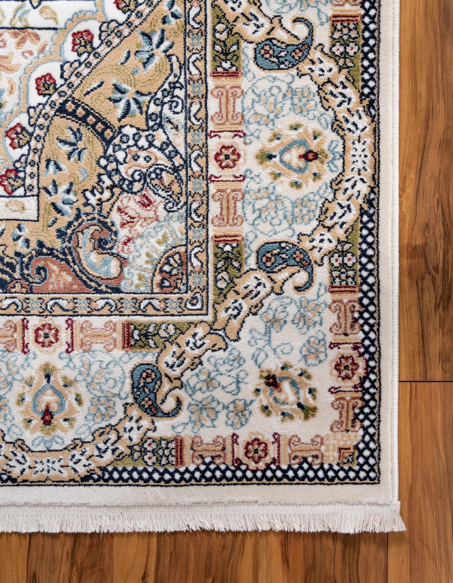 Ivory 8' x 10' Nain Design Rug | Rugs.com