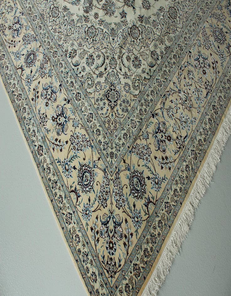 Detail image of  12' 9 x 15' 11  Hand Knotted Nain Persian Rug