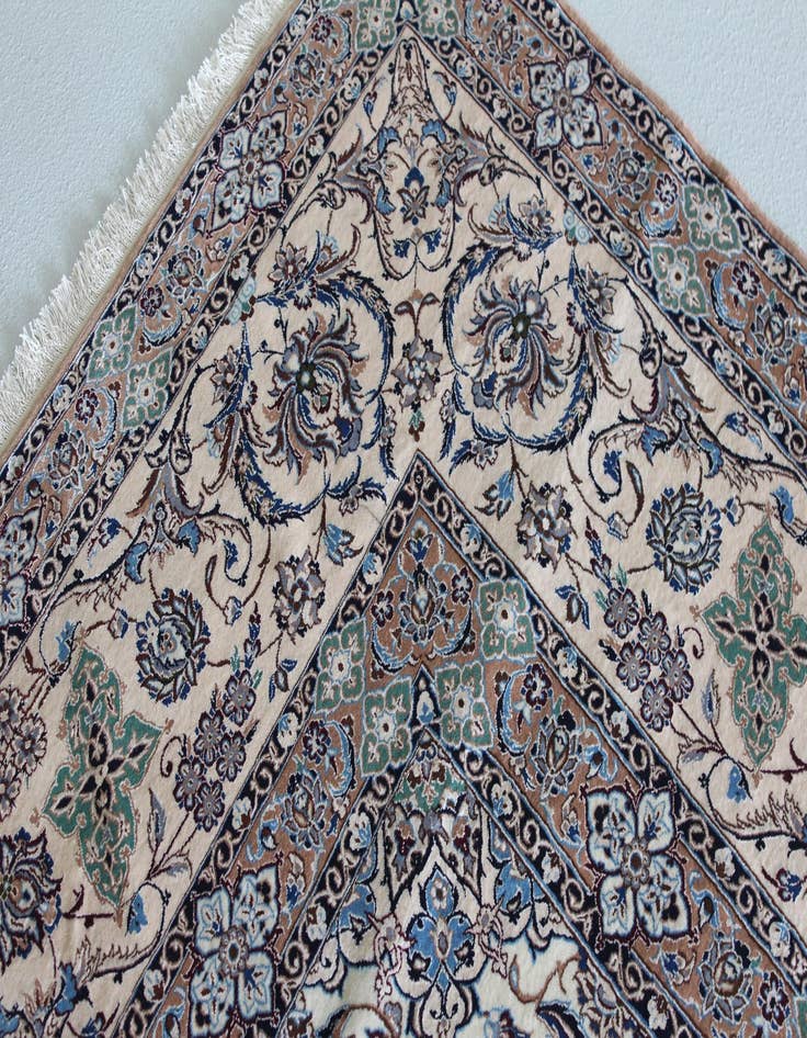 Detail image of  11' 6 x 16' 2  Hand Knotted Nain Persian Rug