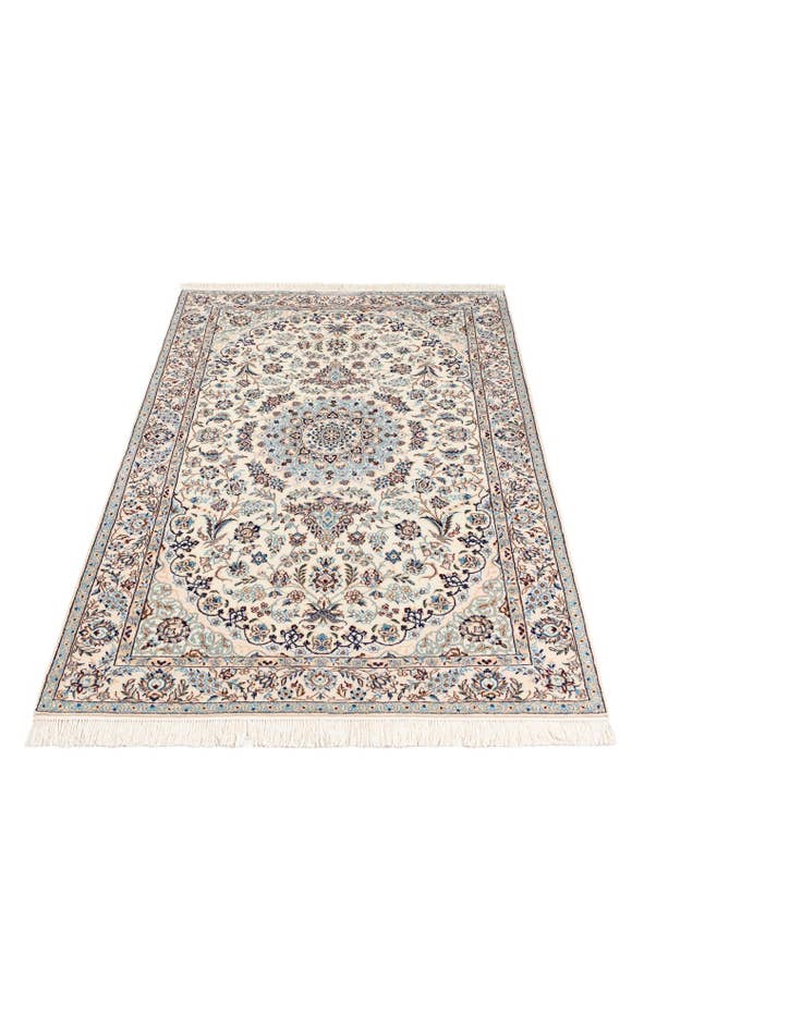 Detail image of  3' 5 x 5'  Hand Knotted Nain Persian Rug