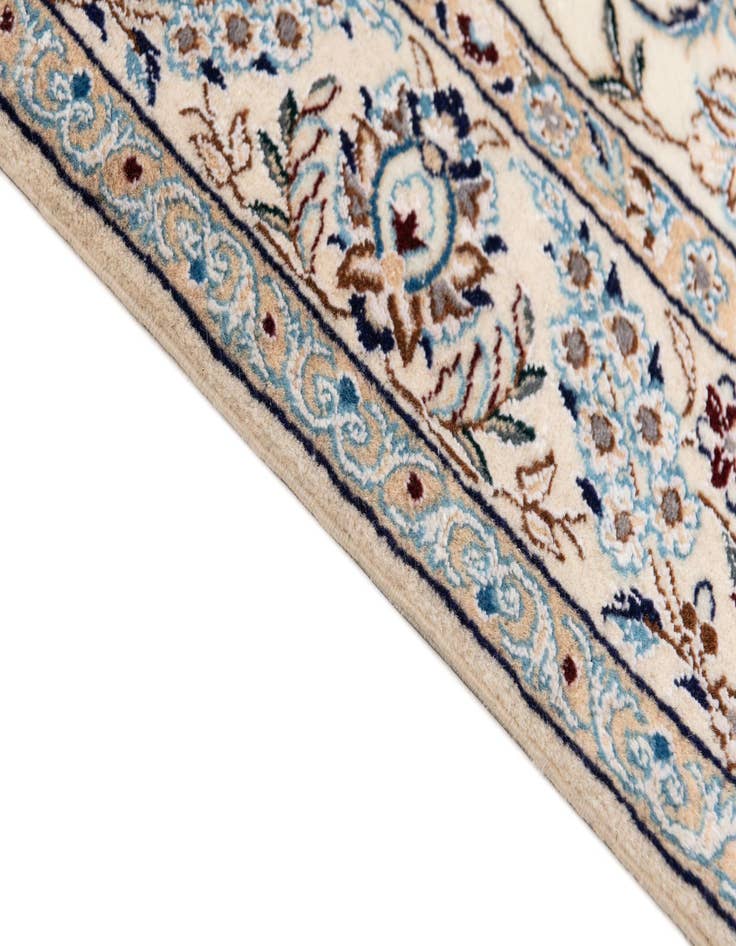 Detail image of  3' 5 x 5'  Hand Knotted Nain Persian Rug